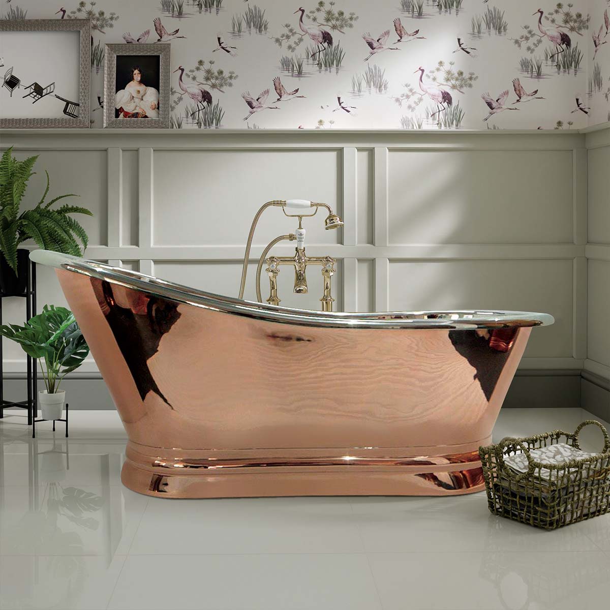 bcdesigns copper nickel slipper bath lifestyle
