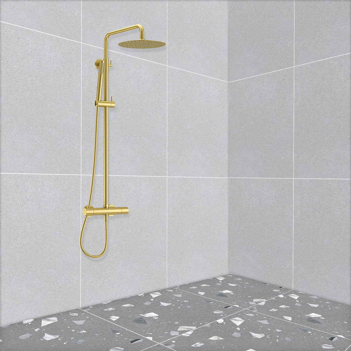 Arcana Elburg Ribe Antracita Terrazzo Effect Porcelain Tile 80x80cm