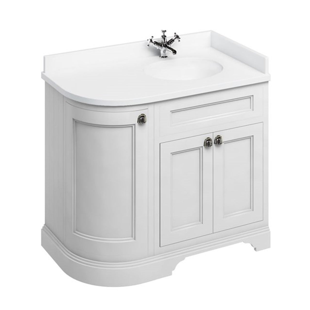 Corner vanity unit on sale without basin