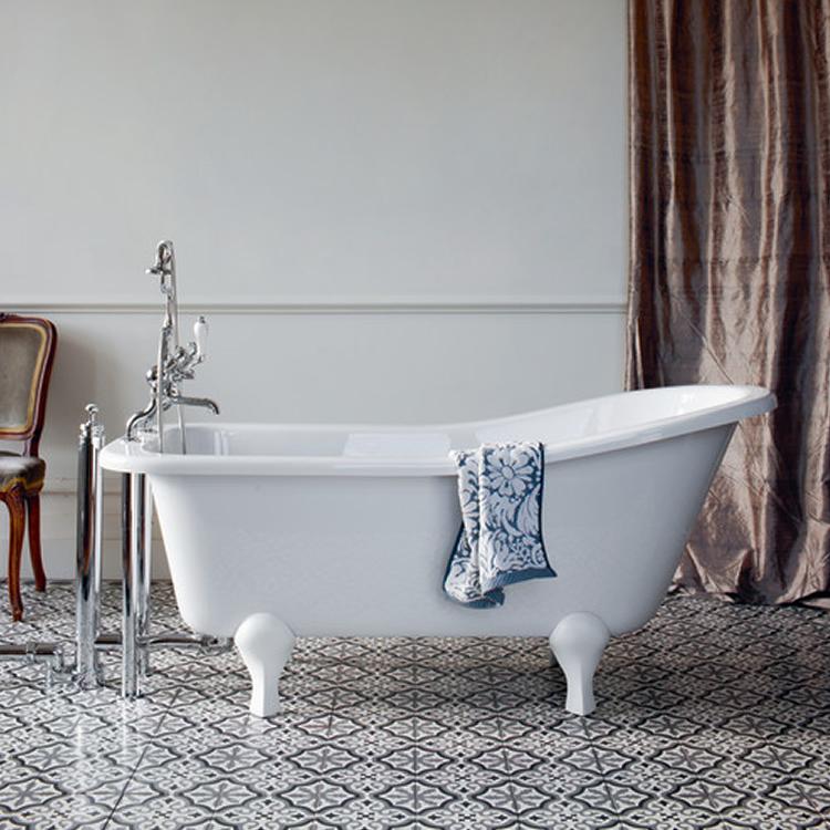 Burlington Buckingham Slipper Bath With Standard Feet 1500mm Acrylic Deluxe Bathrooms UK