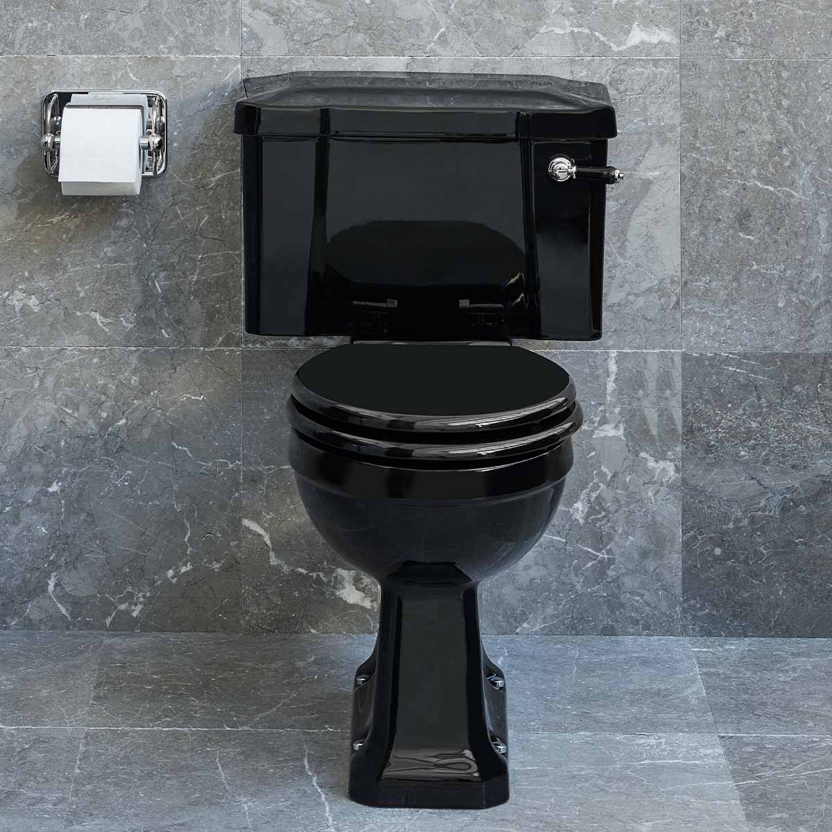 burlington standard jet black close coupled toilet lifestyle Deluxe Bathrooms UK