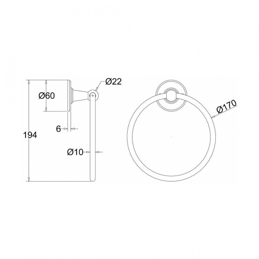 Burlington Towel Ring Deluxe Bathrooms UK