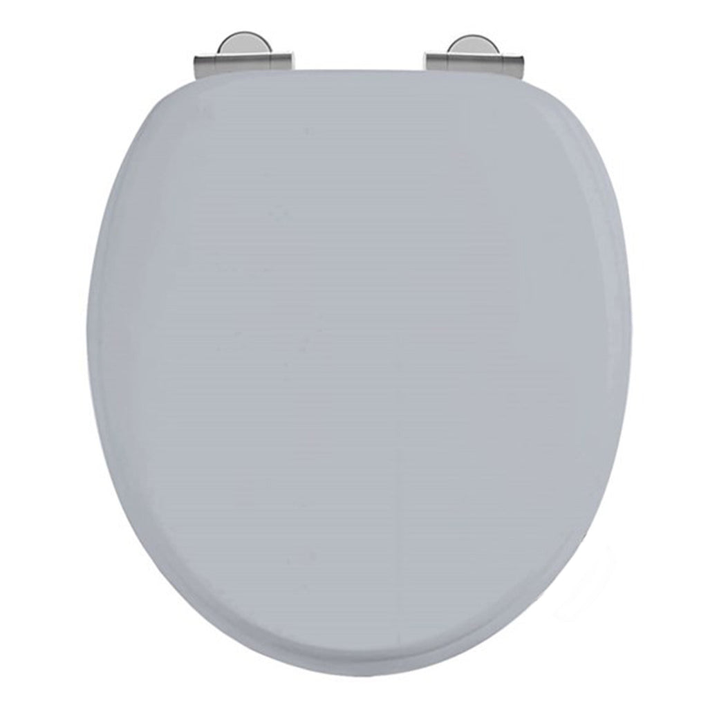 Burlington Traditional Toilet Seat With Chrome Soft Close Hinges Cla