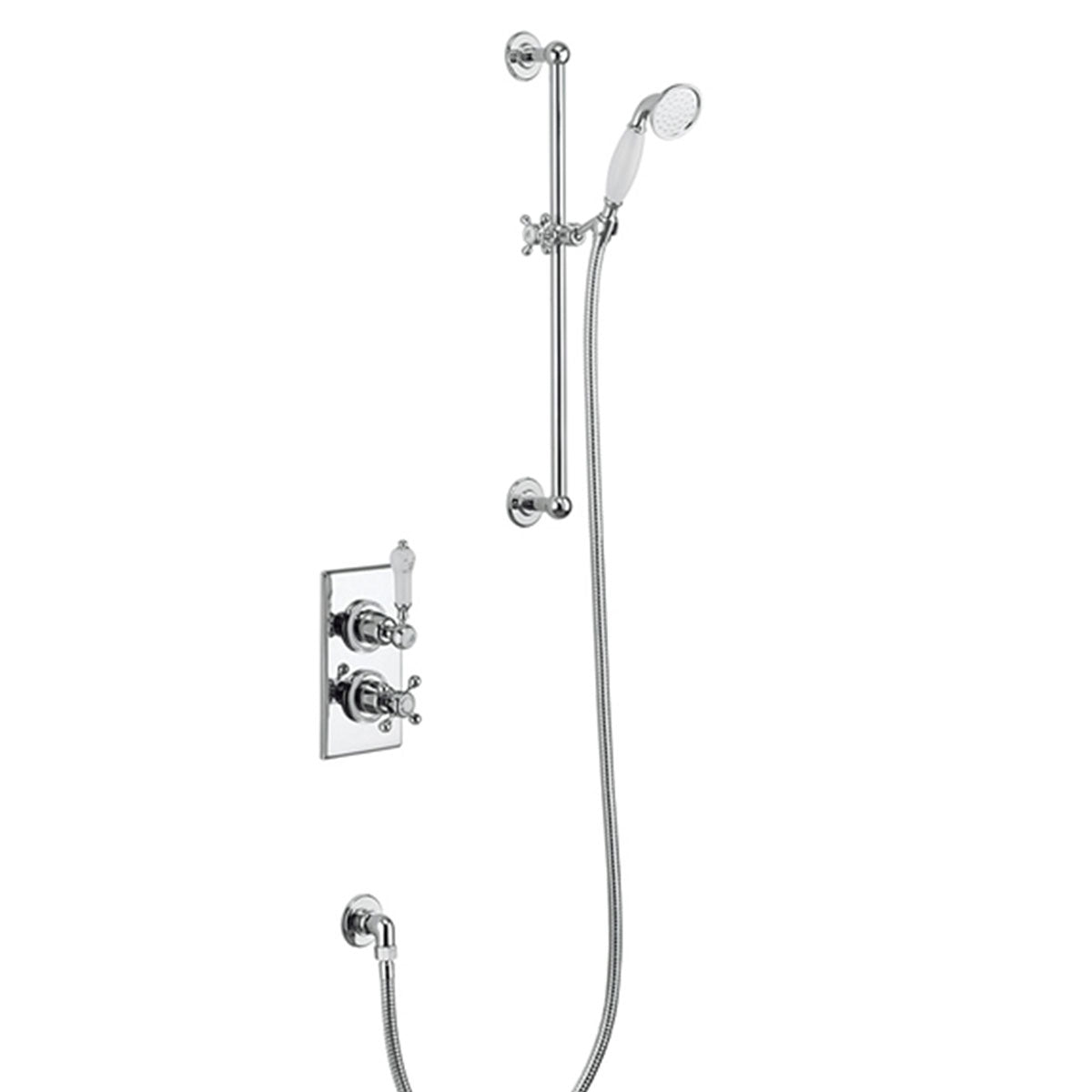 Burlington Trent Thermostatic Single Outlet Shower Valve with Slide Ra ...