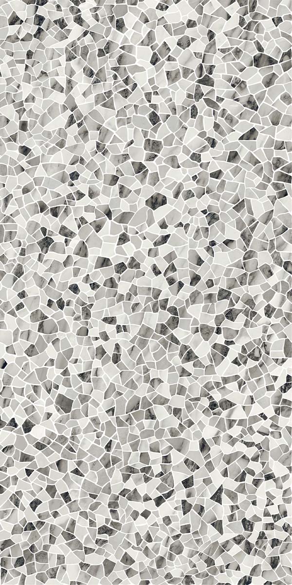 Calacatta Macchia Vecchia Terrazzo Effect Porcelain Tile 60x120cm Gloss