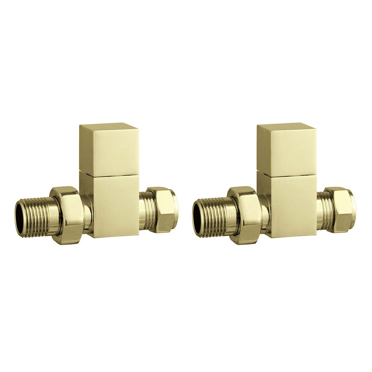 camden straight radiator valves brushed brass