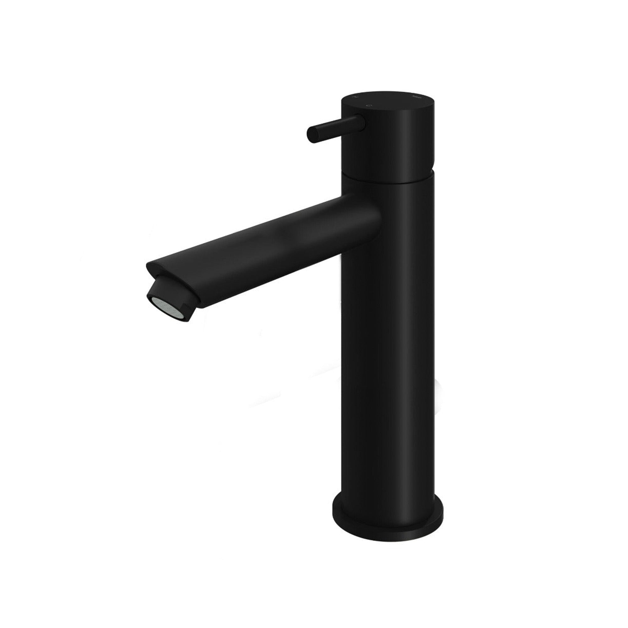 cobber 216mm basin mixer tap monobloc straight spout matt black