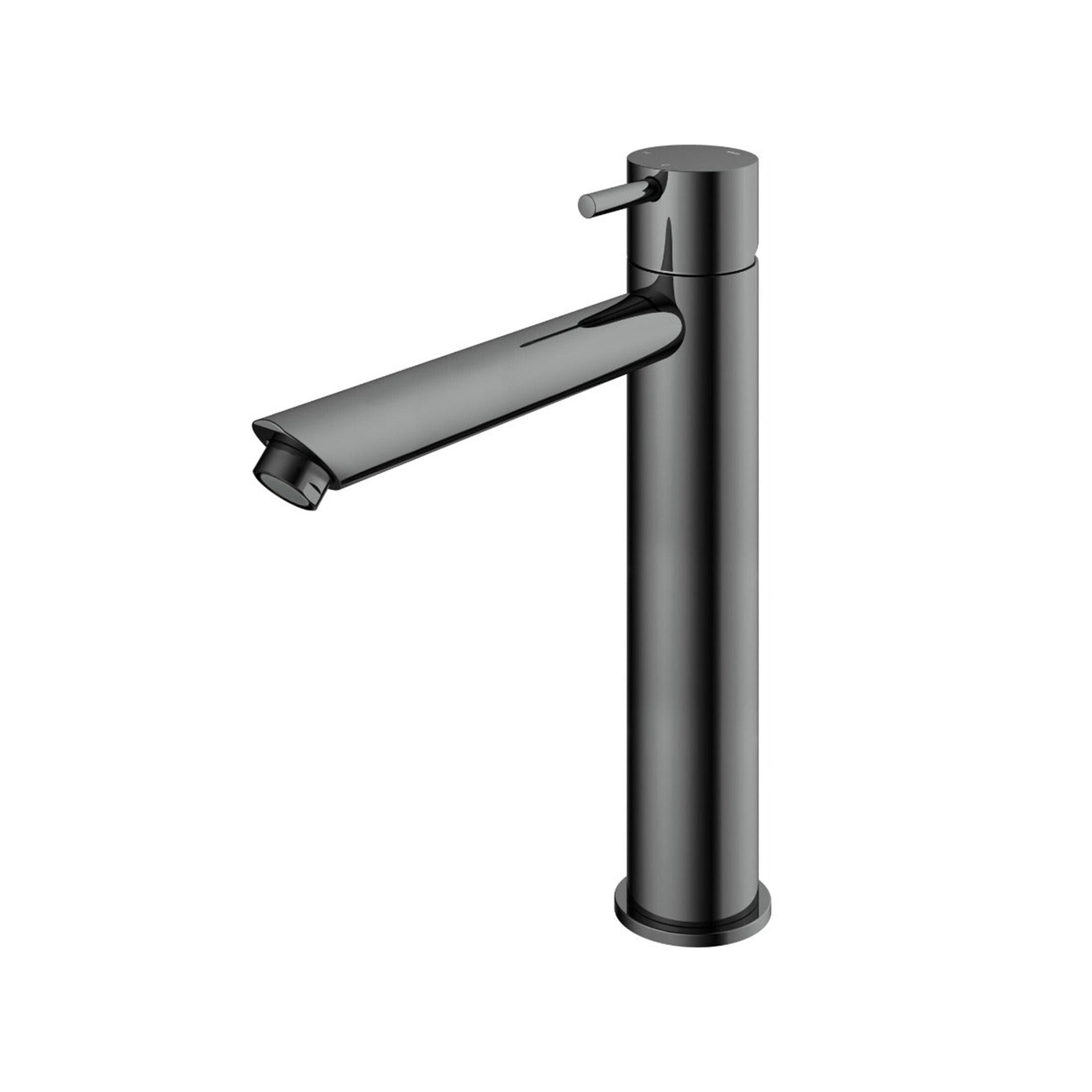 cobber 286mm tall basin mixer tap monobloc black chrome