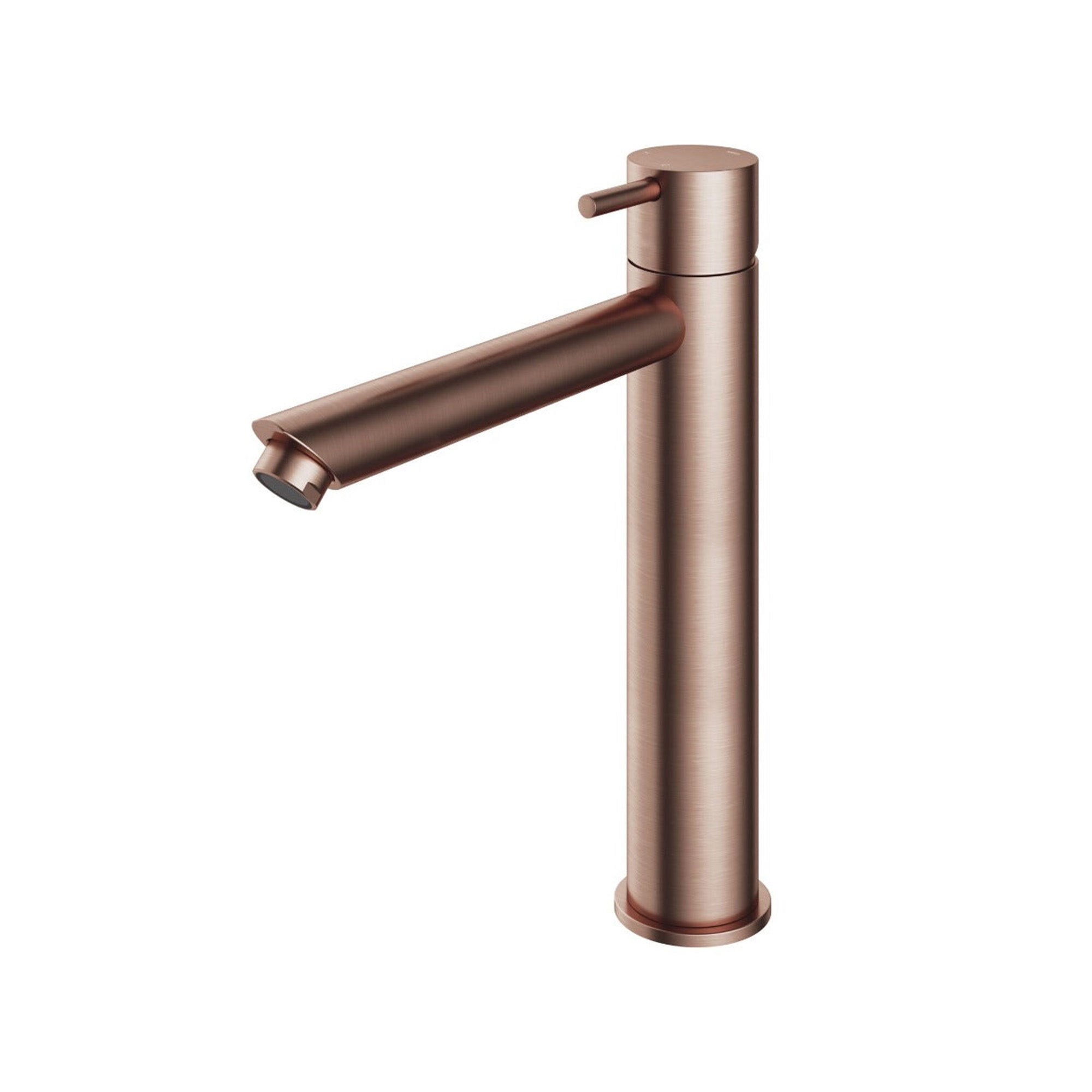 cobber 286mm tall basin mixer tap monobloc brushed copper pvd