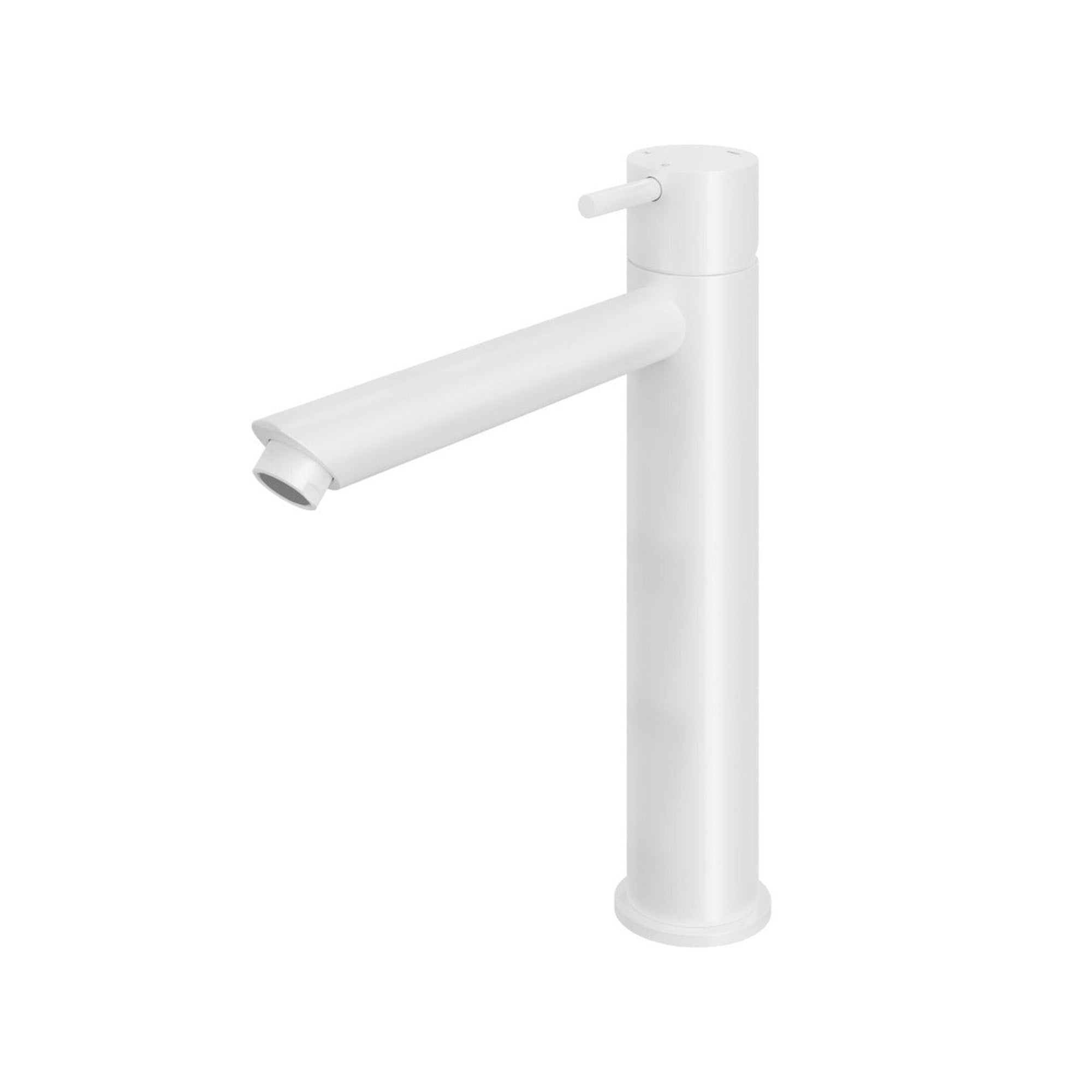 cobber 286mm tall basin mixer tap monobloc matt white