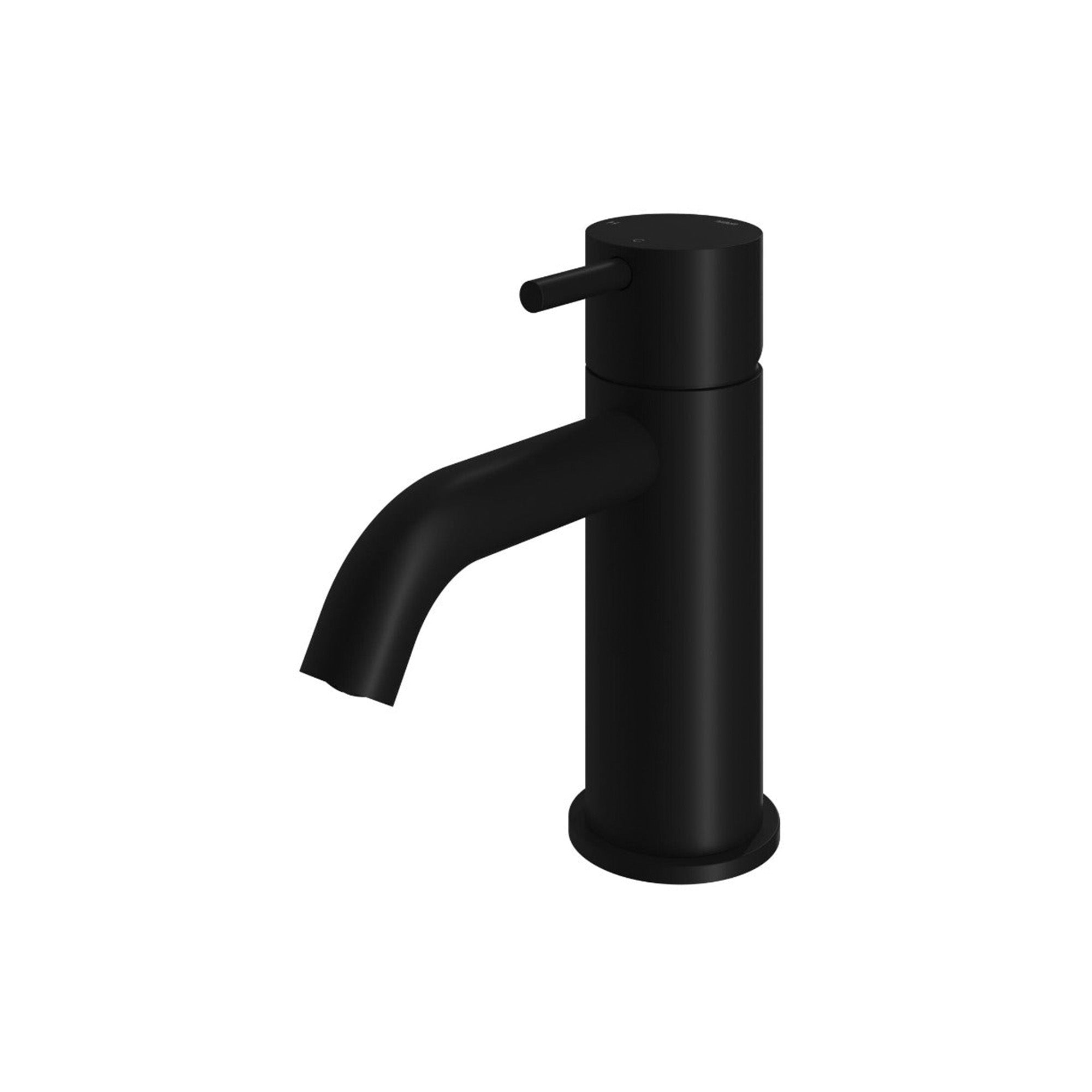 cobber basin mixer tap monobloc curved spout matt black