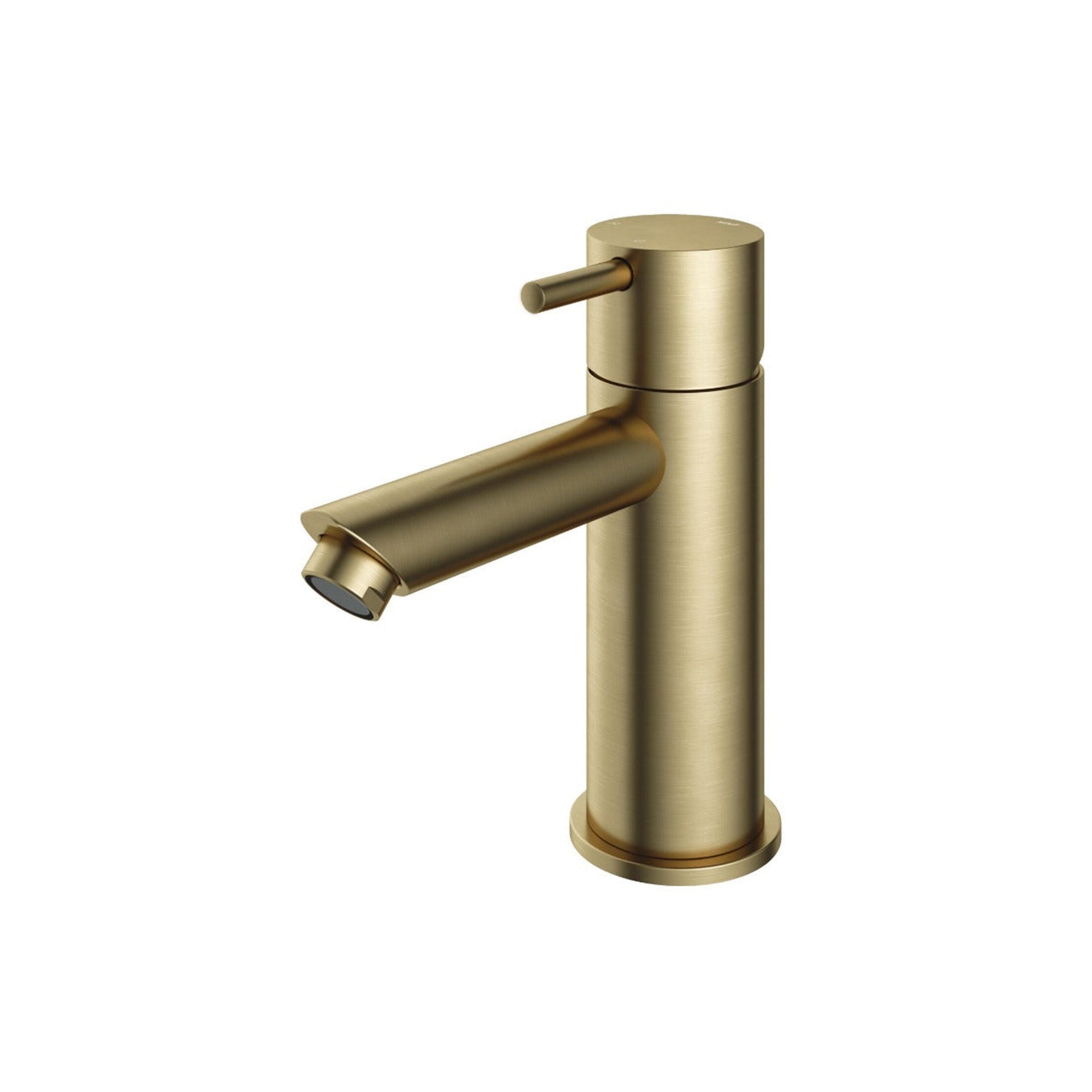 cobber basin mixer tap monobloc straight spout brushed brass