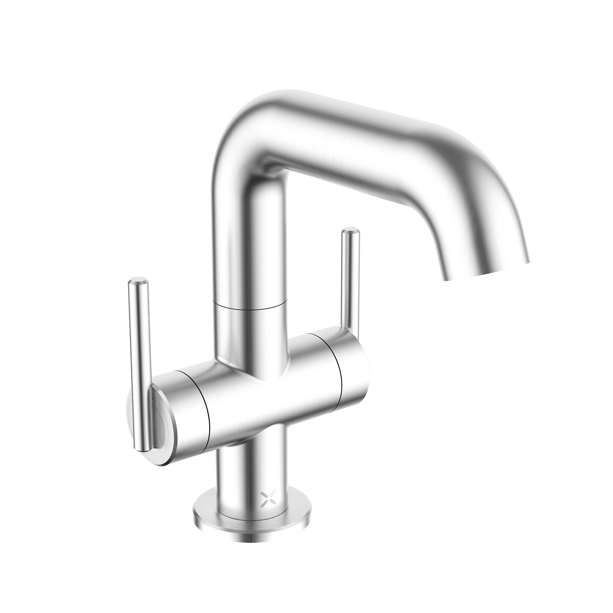 crosswater 3one6 lever 2 handle basin mixer tap with swivel spout 316 stainless steel