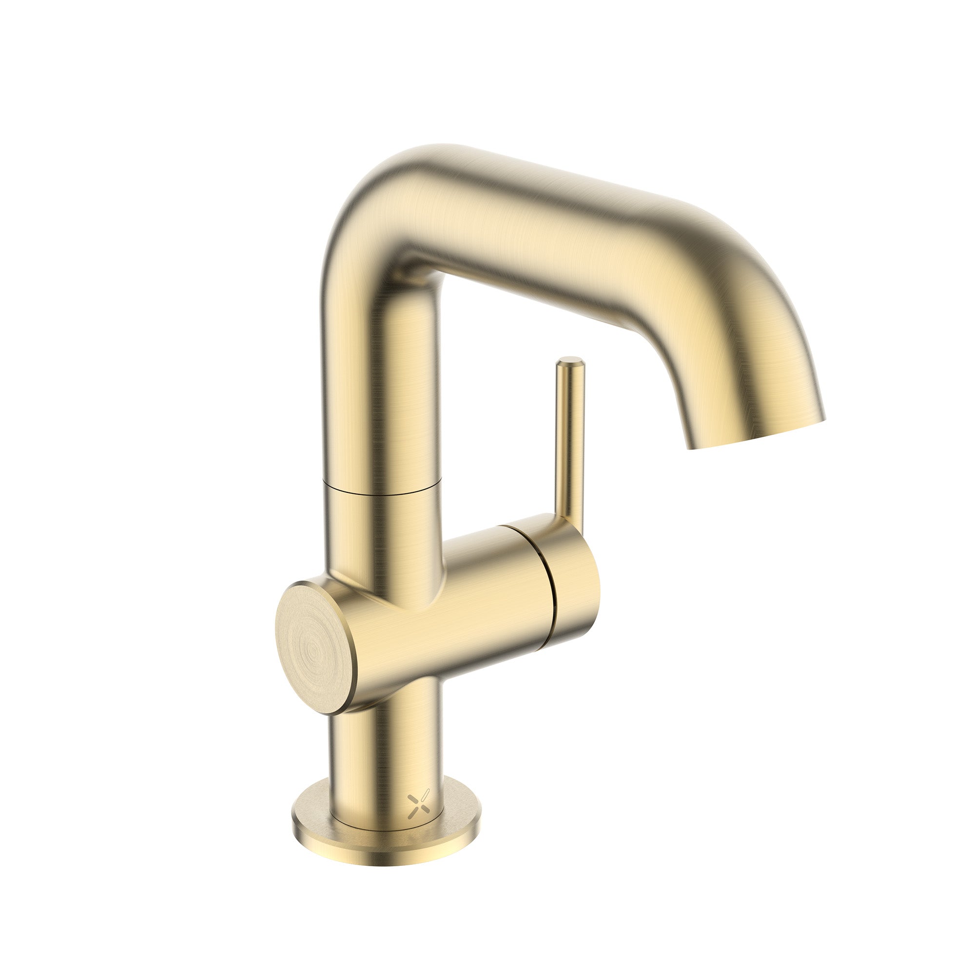 crosswater 3one6 lever basin mixer tap with swivel spout 316 brushed brass