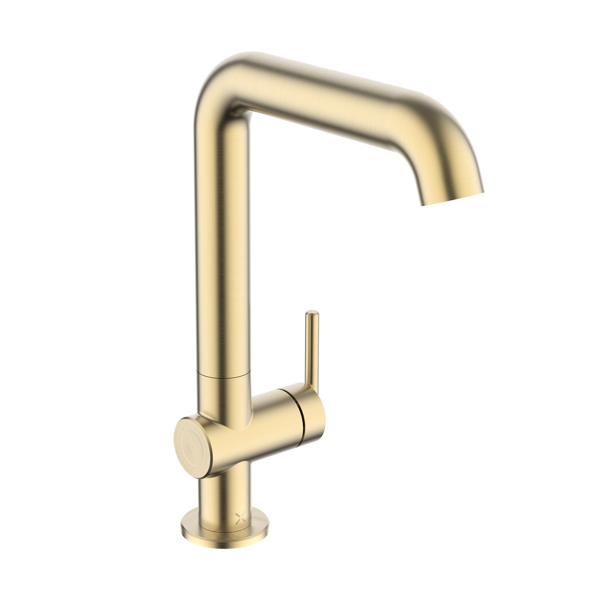crosswater 3one6 lever tall basin mixer tap with swivel spout 316 brushed brass