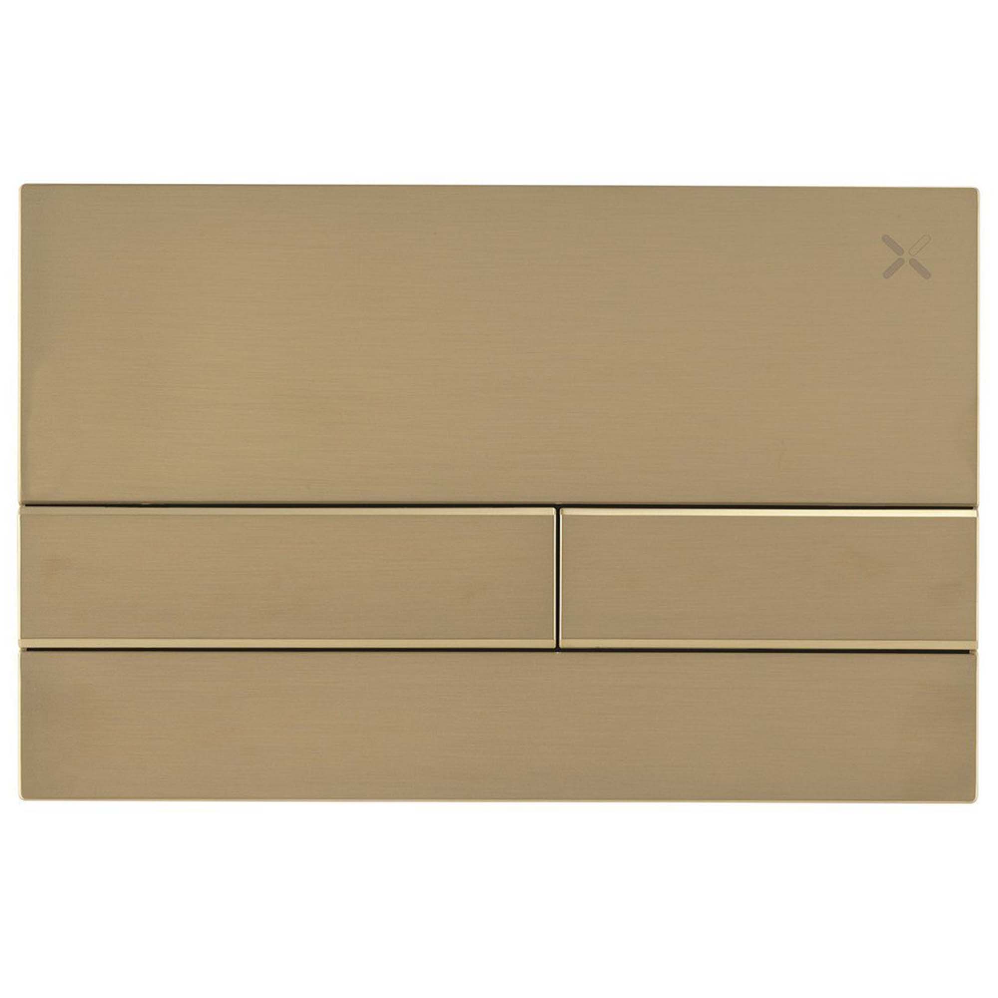 crosswater arena brushed brass dual flush plate