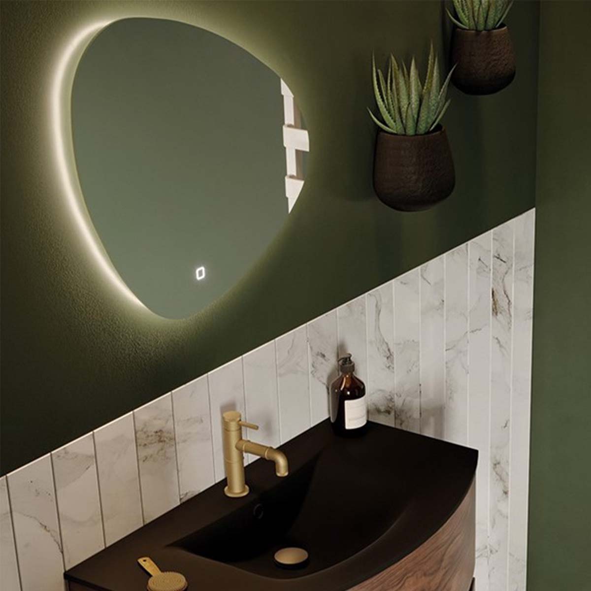 Crosswater Artist Forme Backlit LED Illuminated Bathroom Mirror 640x488mm