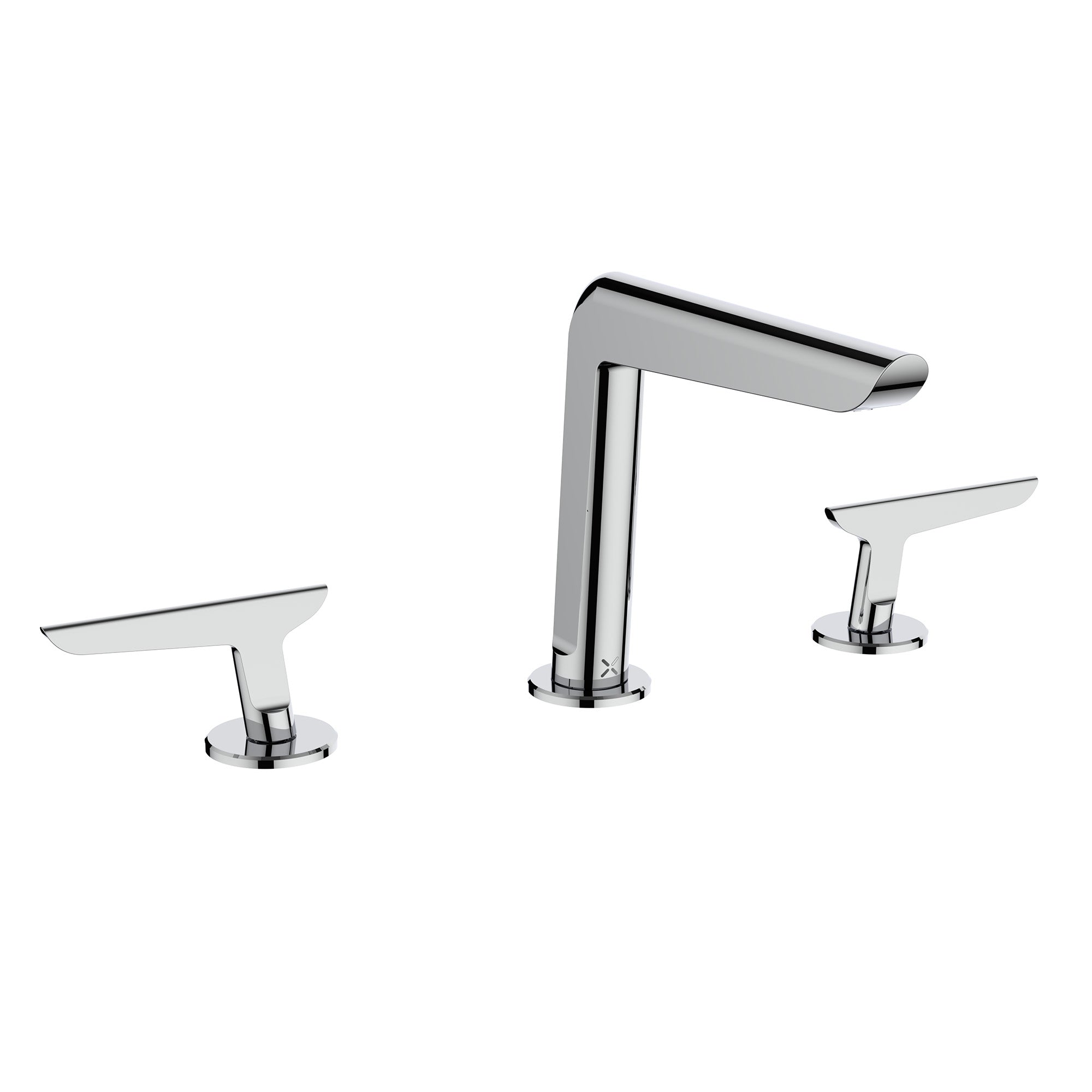 crosswater foile 3 hole deck mounted basin mixer tap chrome