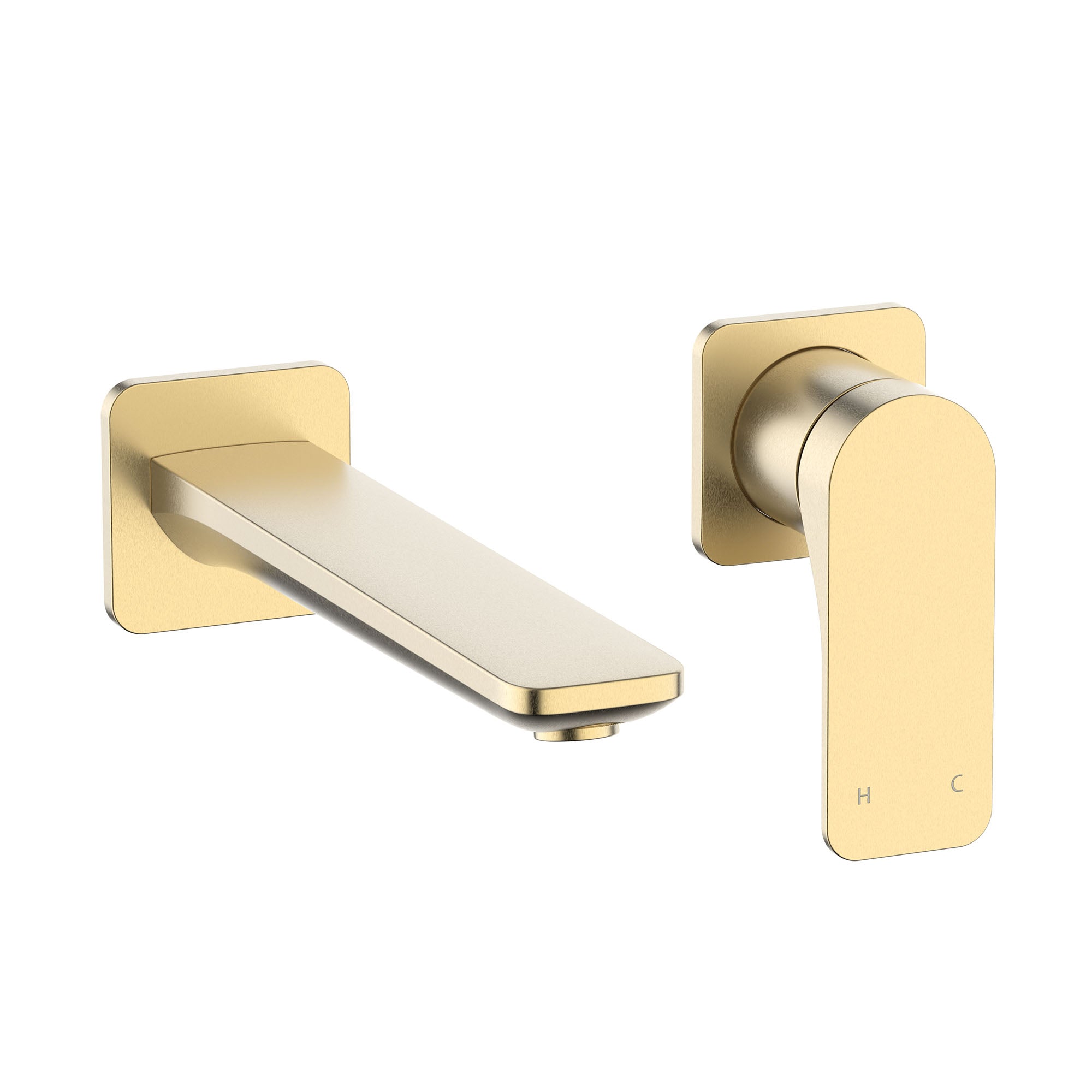 crosswater fuse 2 hole wall mounted basin mixer tap brushed brass