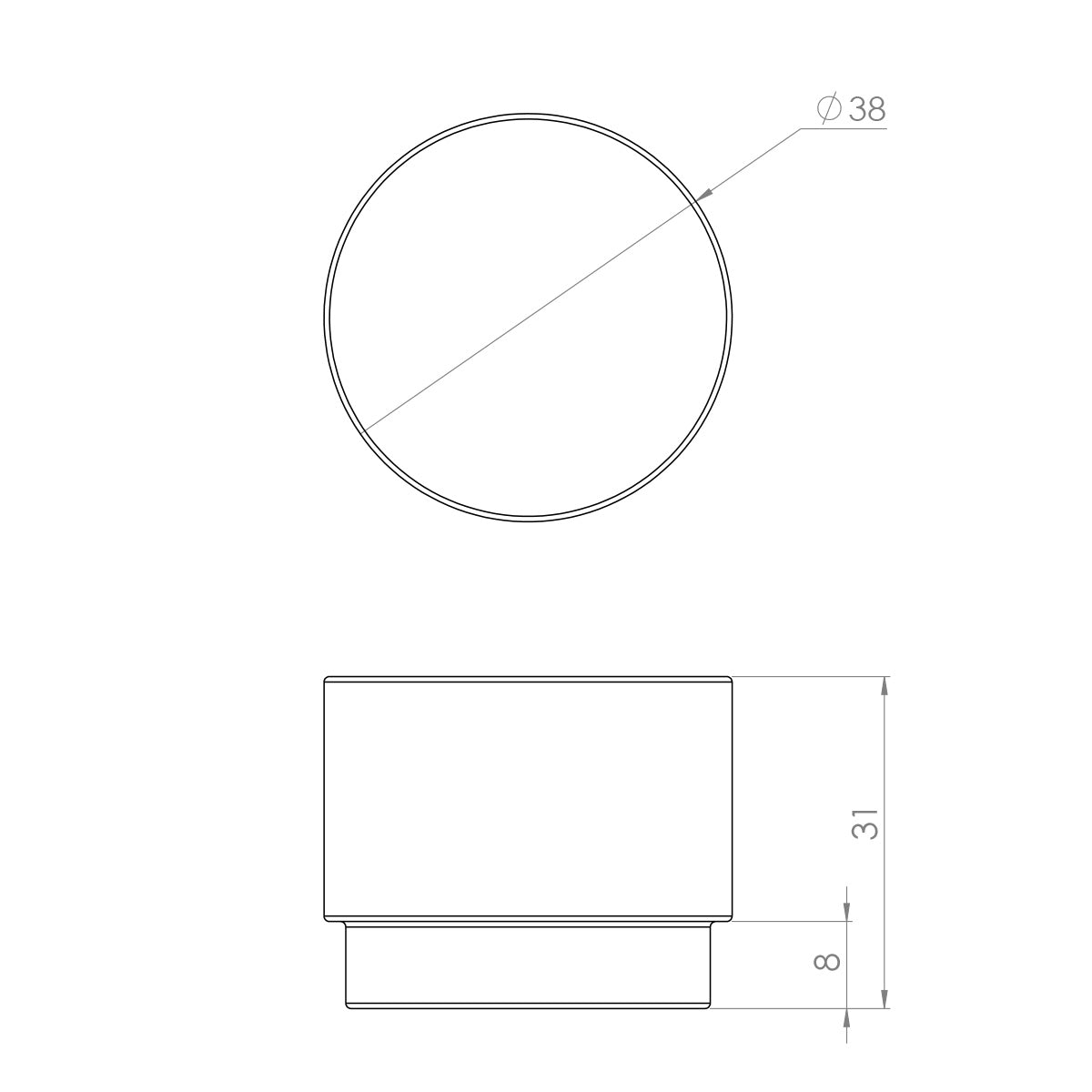 crosswater handle knurled dimensions