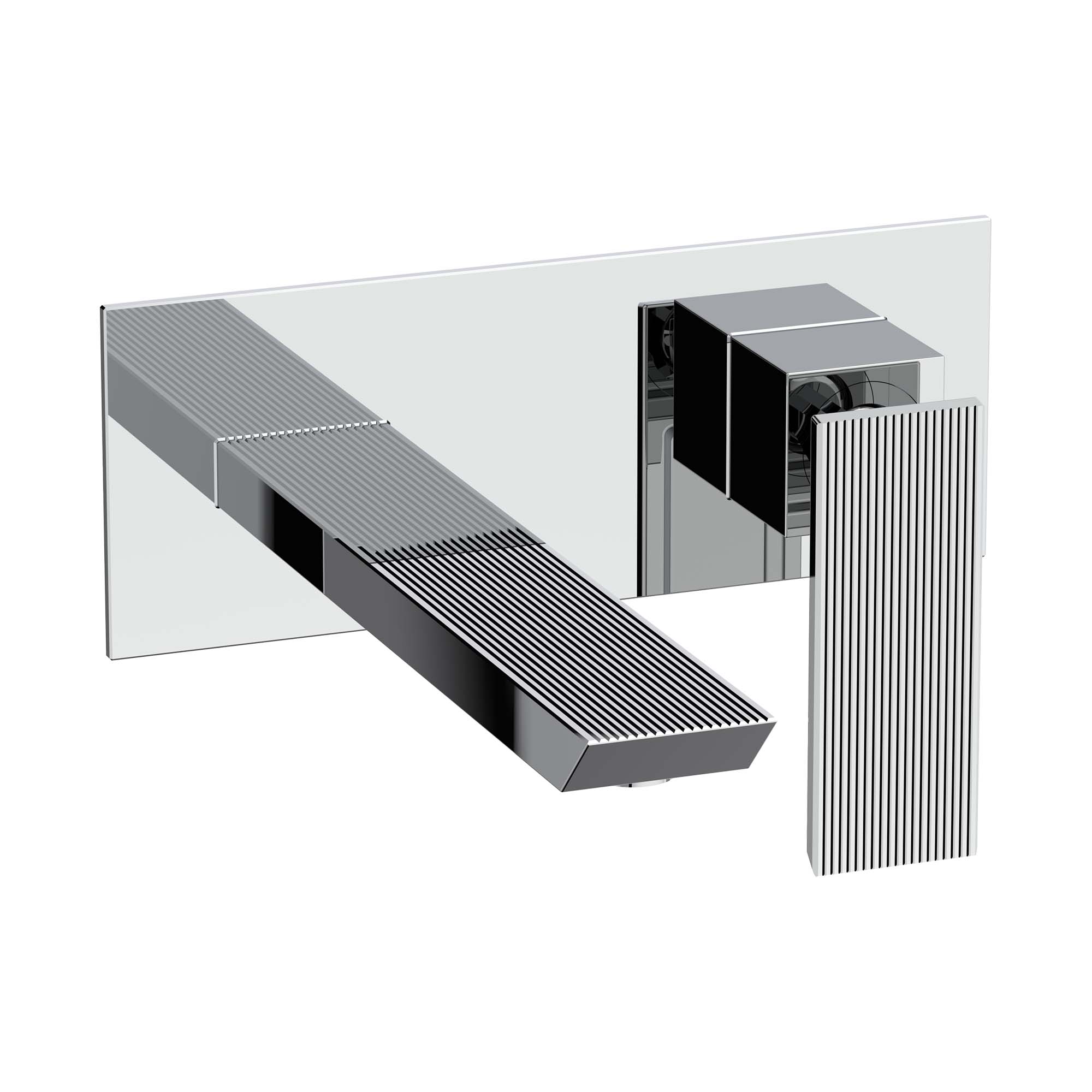crosswater limit 2 hole wall mounted basin mixer tap chrome