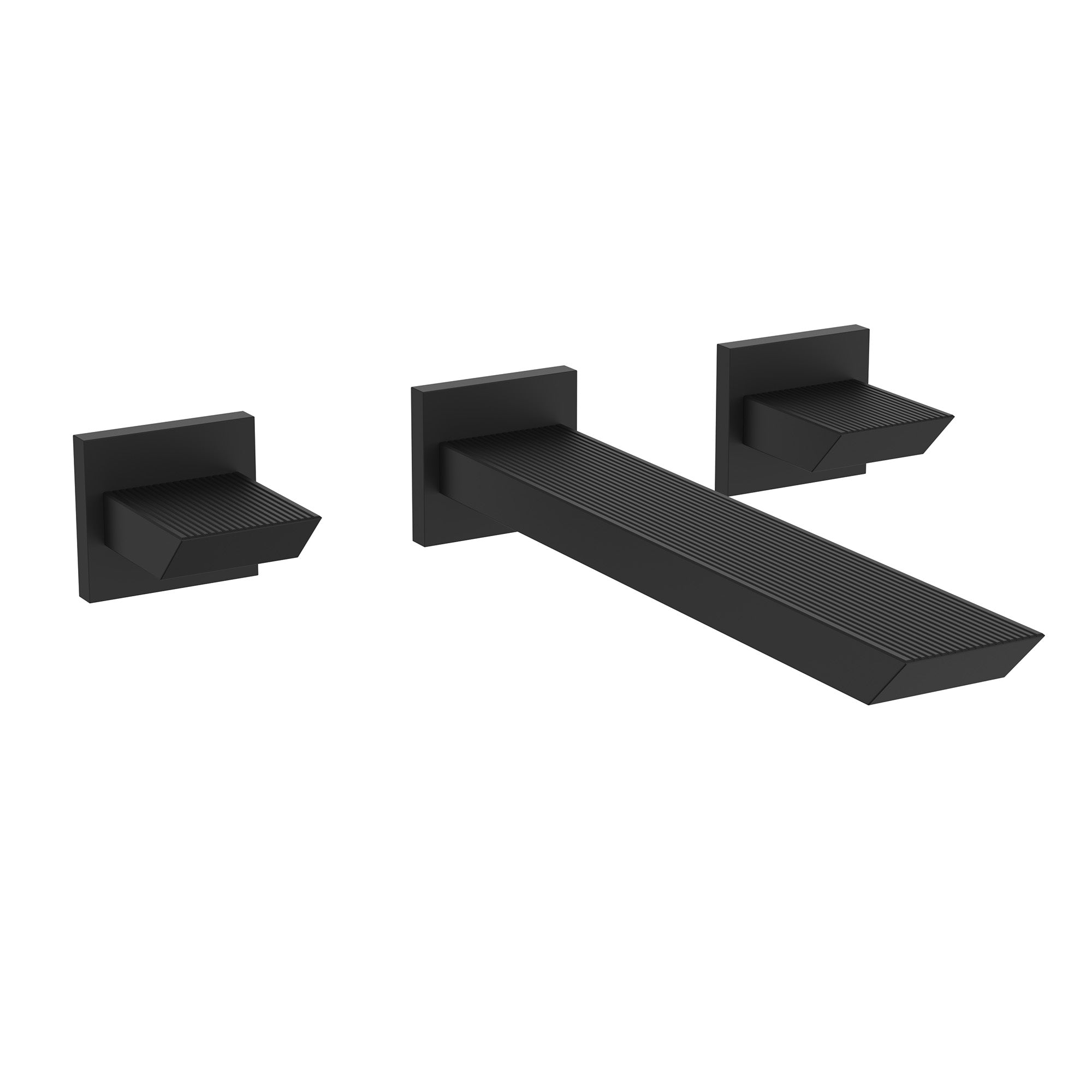 crosswater limit 3 hole wall mounted basin mixer tap matt black