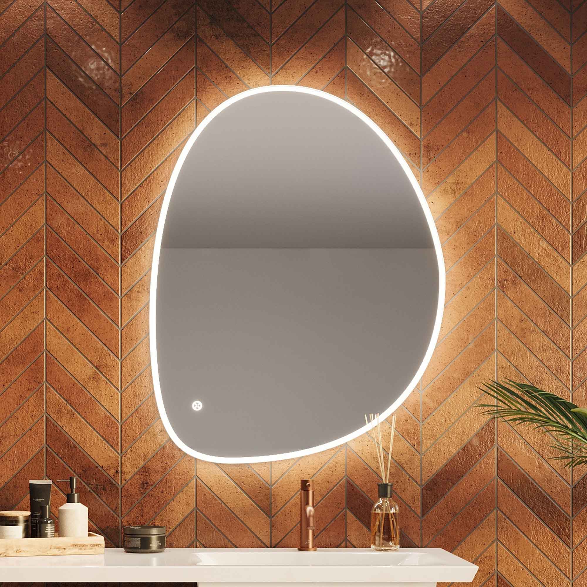 crosswater mada led bathroom mirror 600x800mm portrait