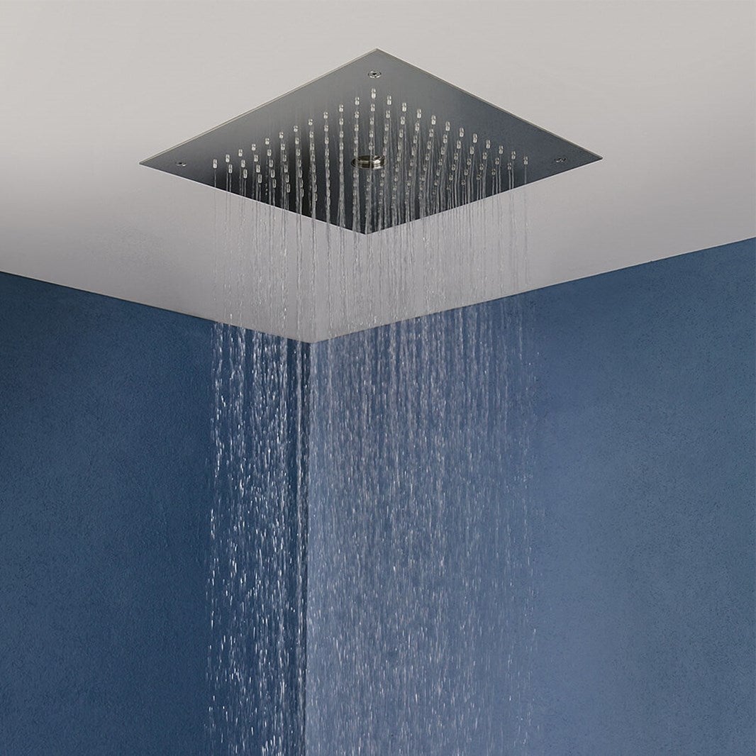 Crosswater MPRO 3 Outlet Thermostatic Shower Valve With Pencil Handset and Fixed Overhead