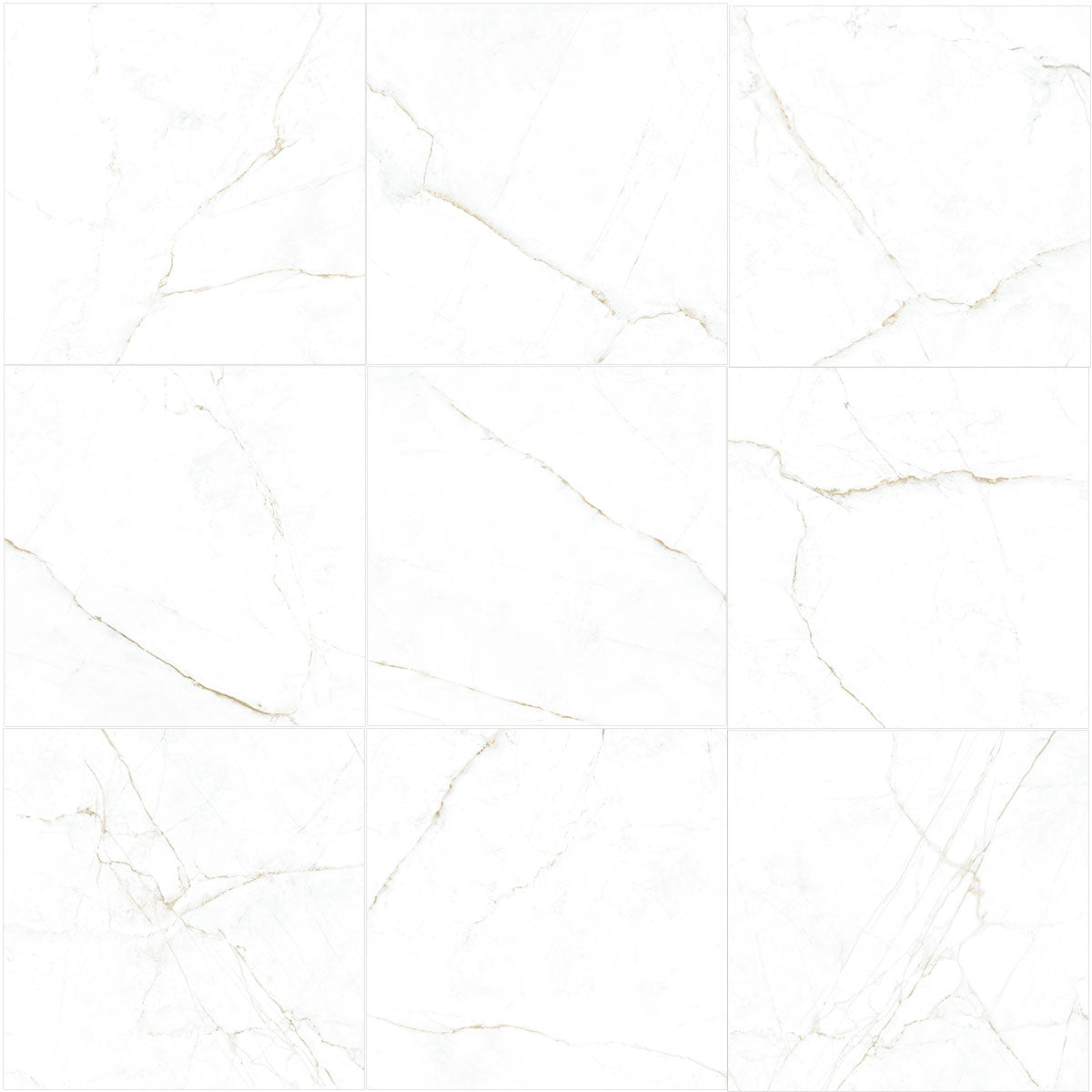 Dual 4D Shaped Marble Effect Porcelain Tile Matt 100x100cm