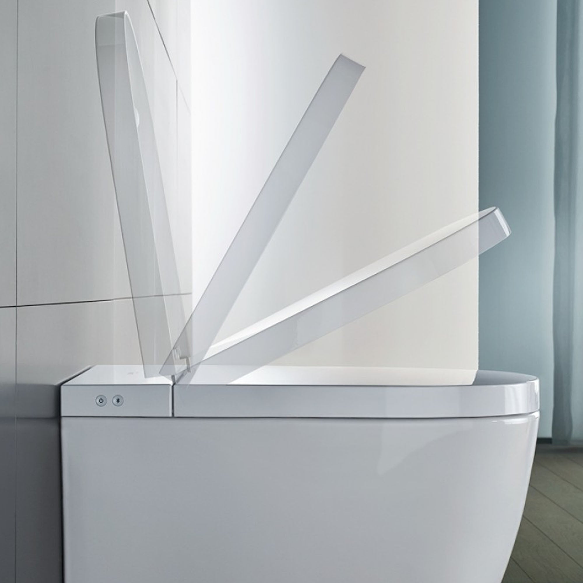 Duravit Sensowash D-Neo Rimless Wall Mounted Shower WC With Soft Close Toilet Seat