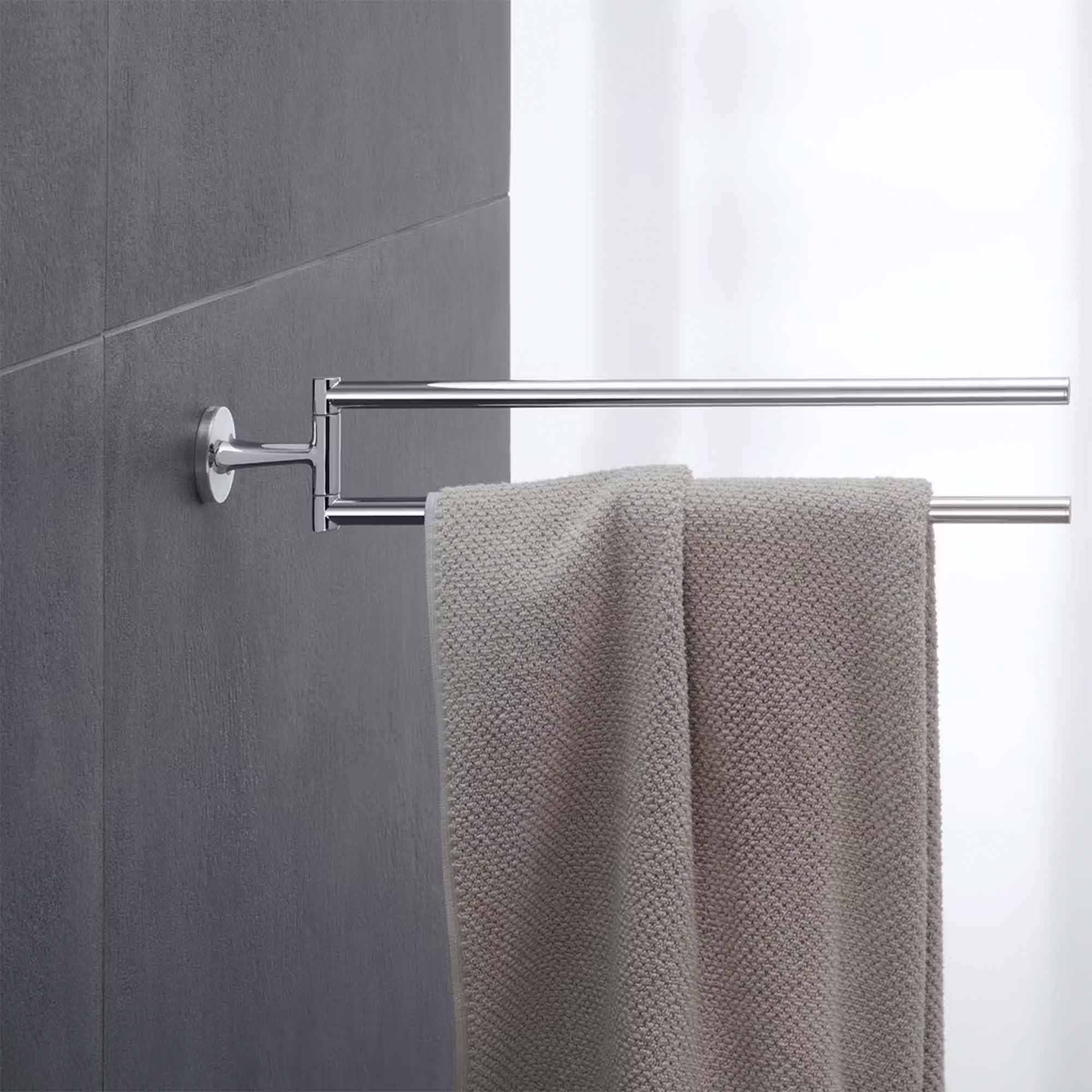 duravit starck t hinged double towel rail chrome lifestyle