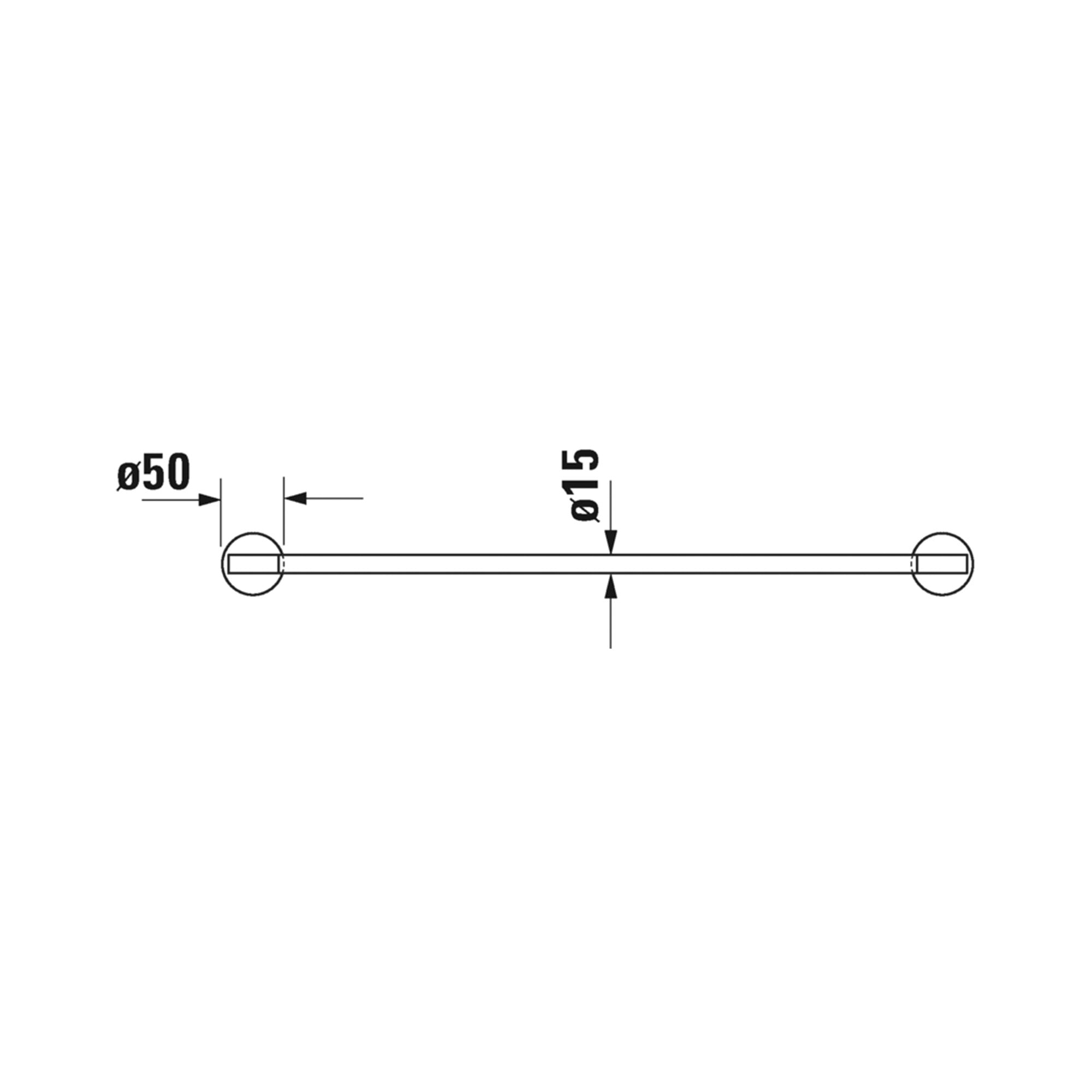 duravit starck t single towel rail 600mm