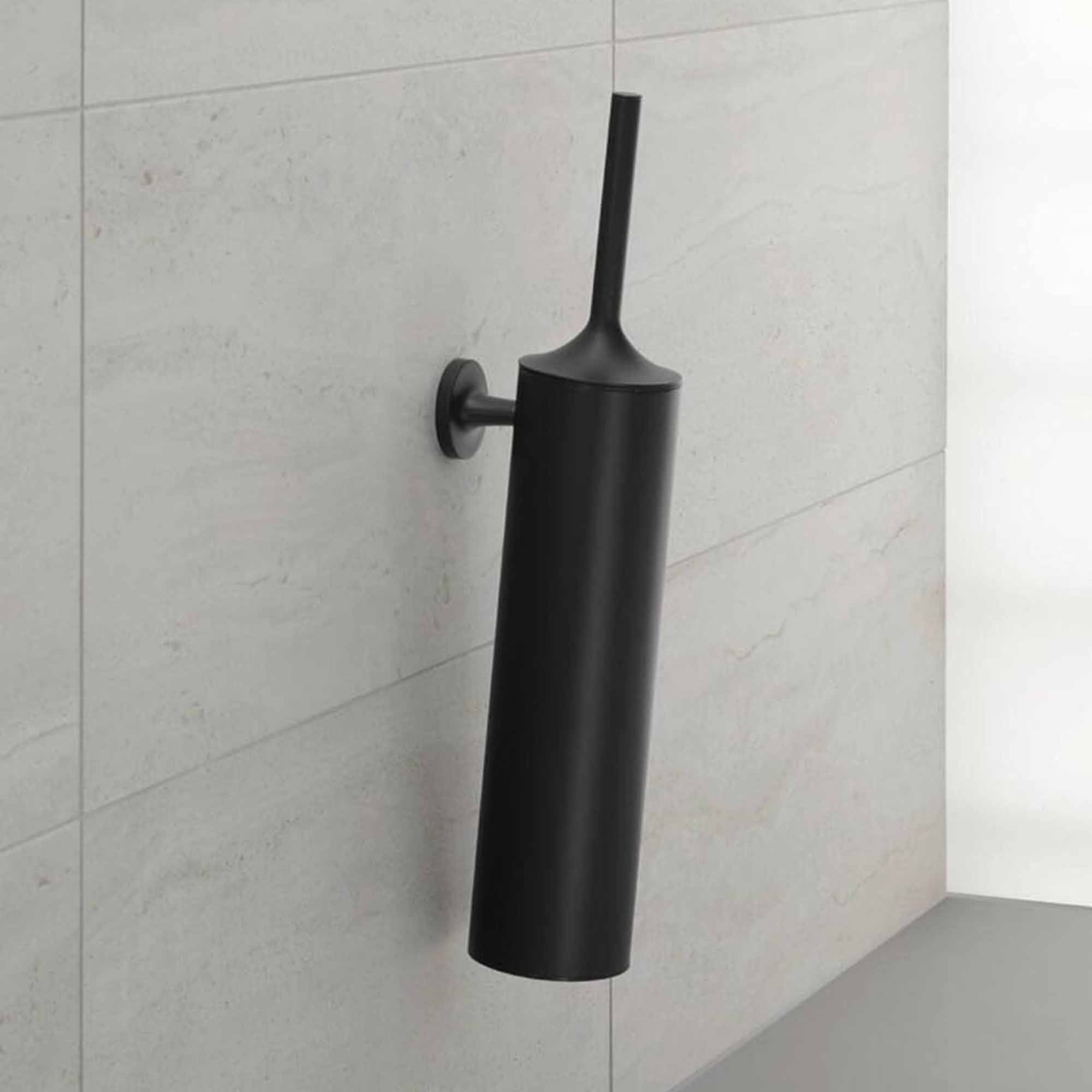 duravit starck t wall mounted toilet brush holder matt black