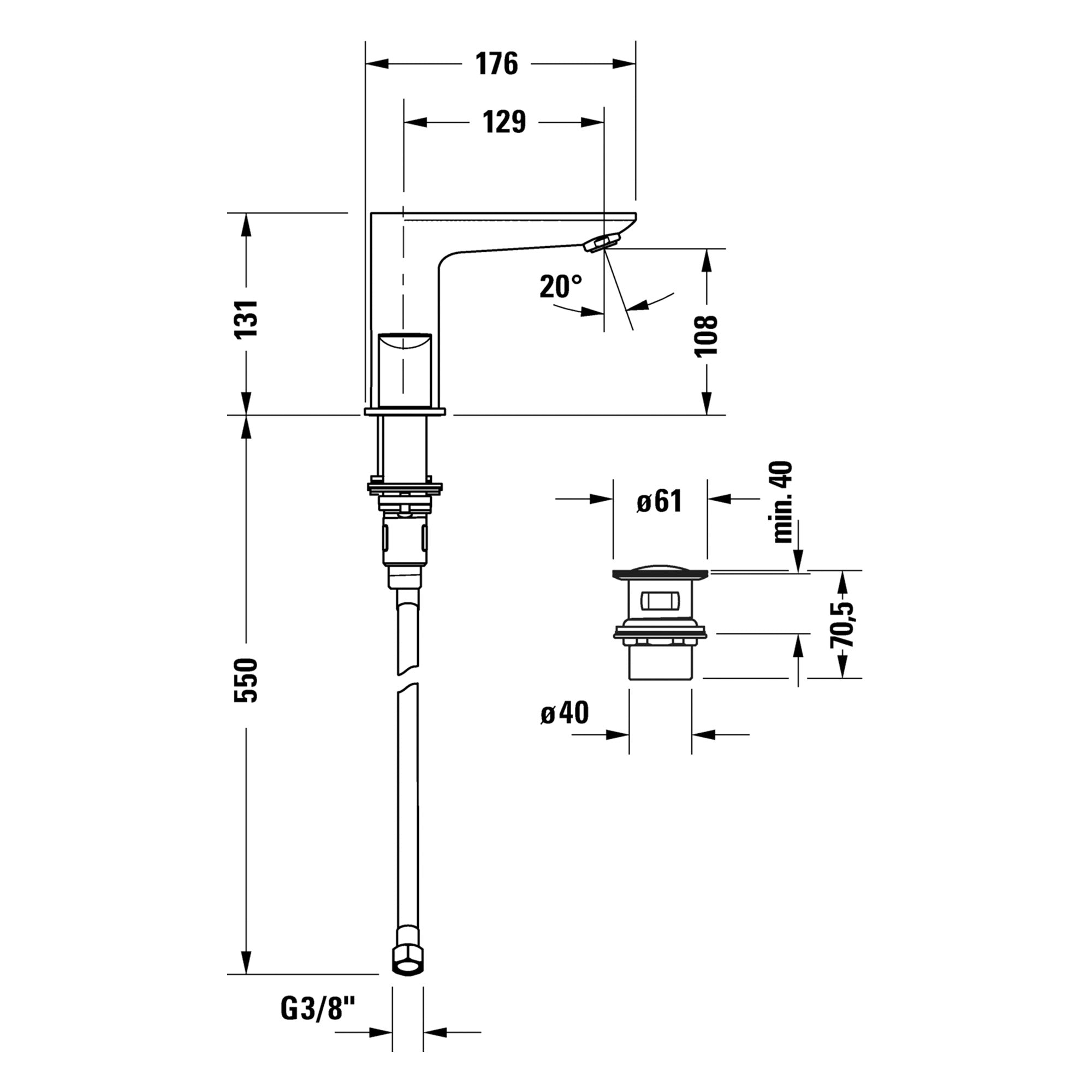 duravit wave 3 hole deck mounted basin mixer dimensions