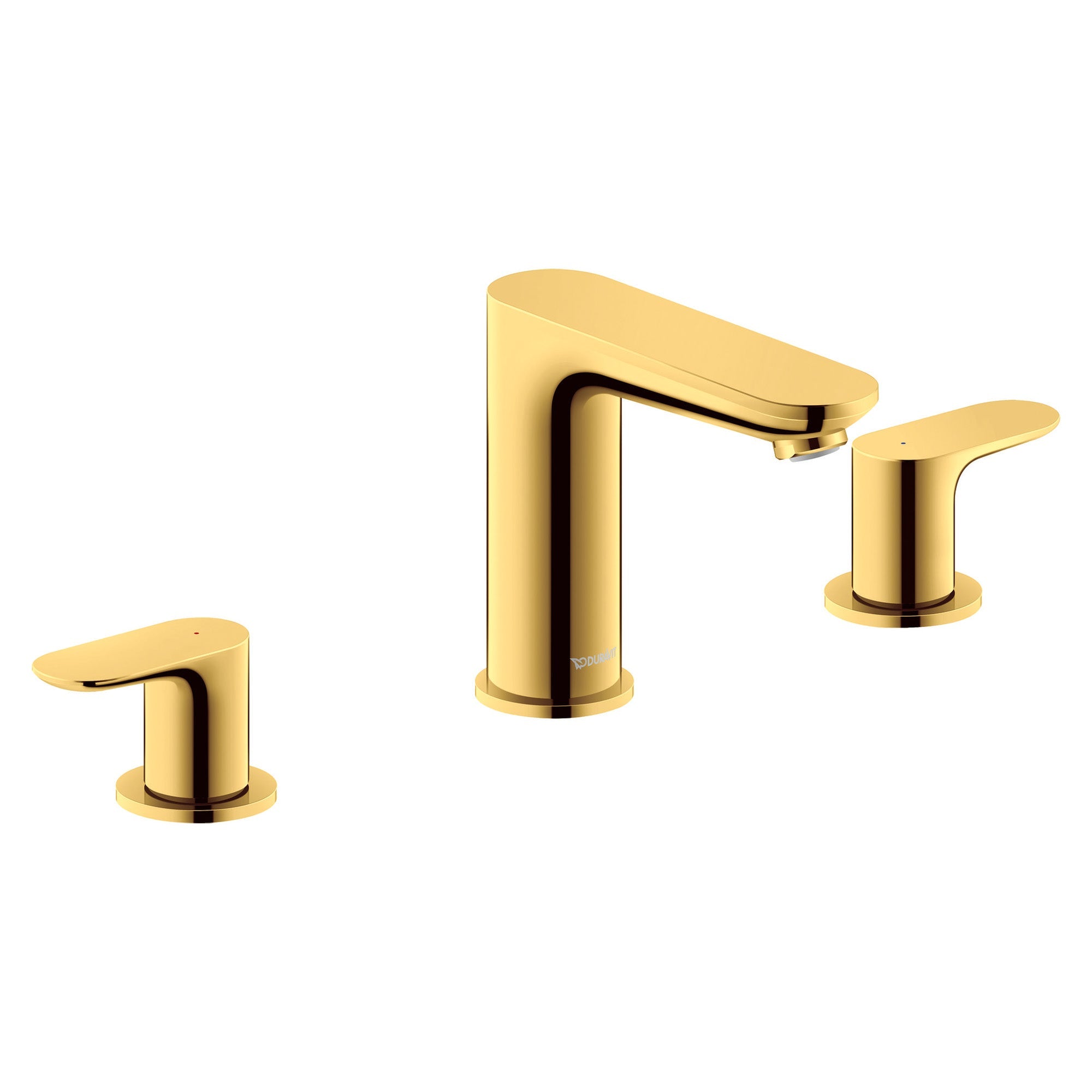 duravit wave 3 hole deck mounted basin mixer polished gold