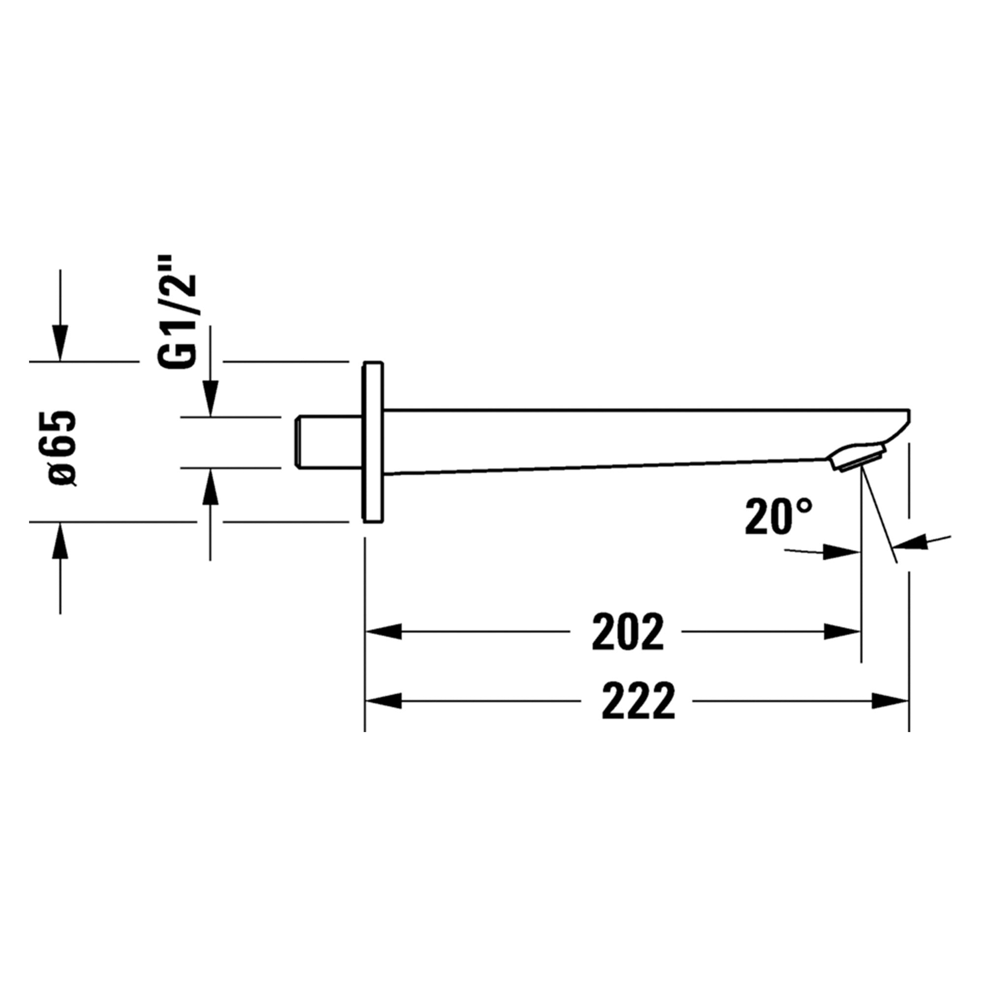 duravit wave bath spout