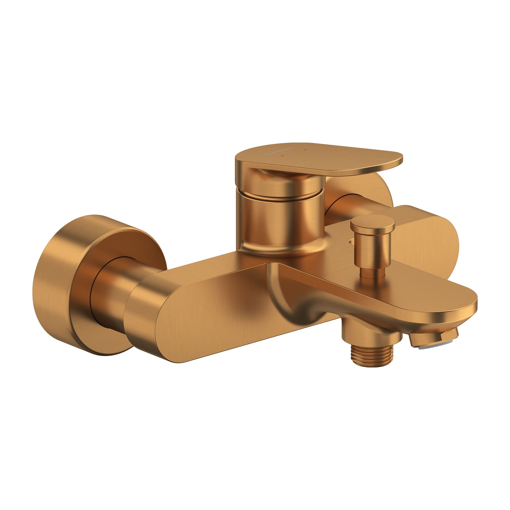 duravit wave wall mounted 2 hole bath mixer tap brushed bronze