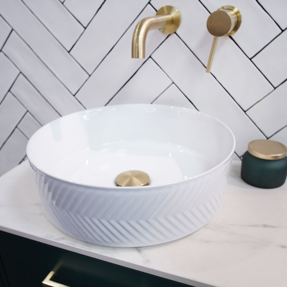 Granlusso Chevron Countertop Basin Round