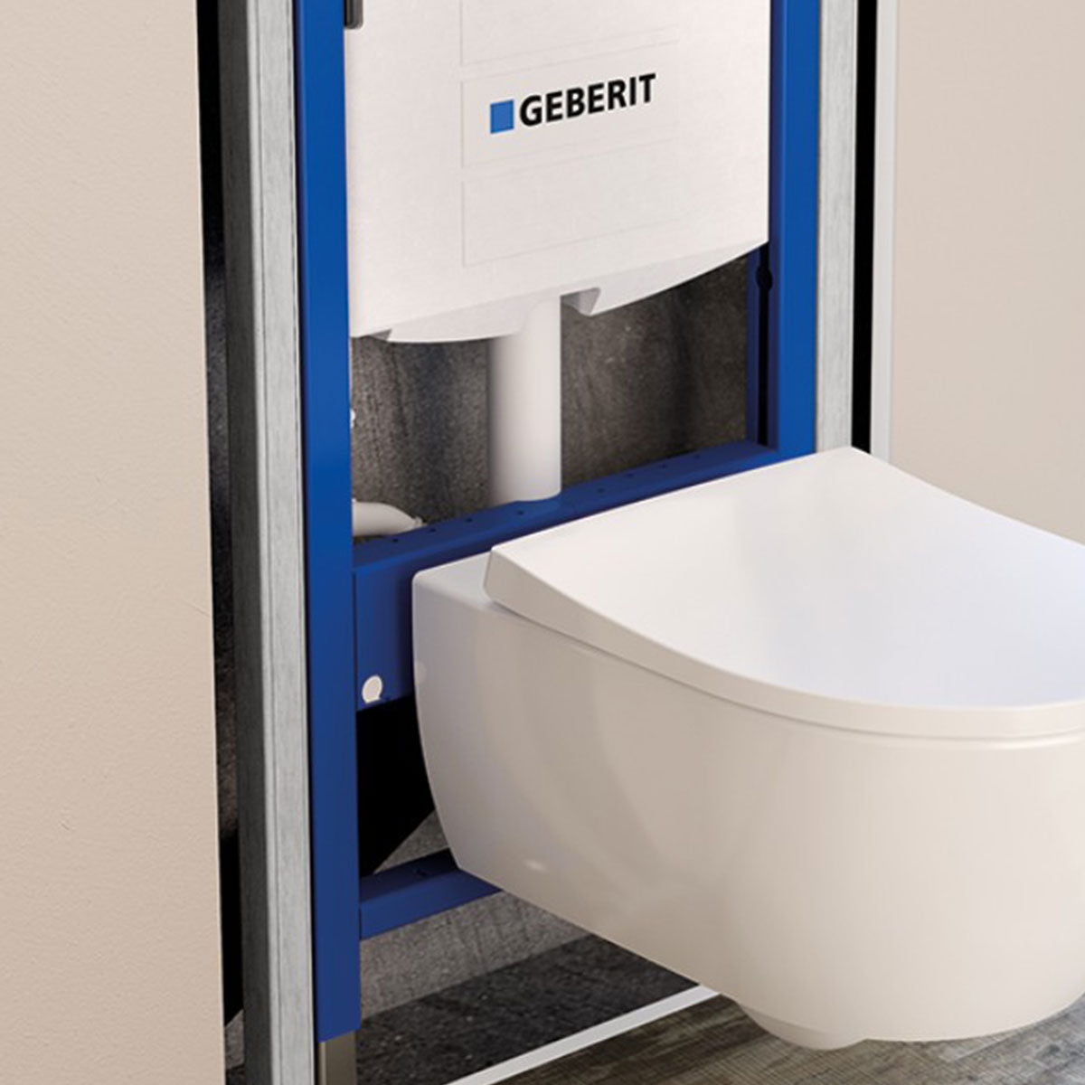 Geberit Duofix Frame For Wall-Hung WC With Concealed Cistern and Chrom ...