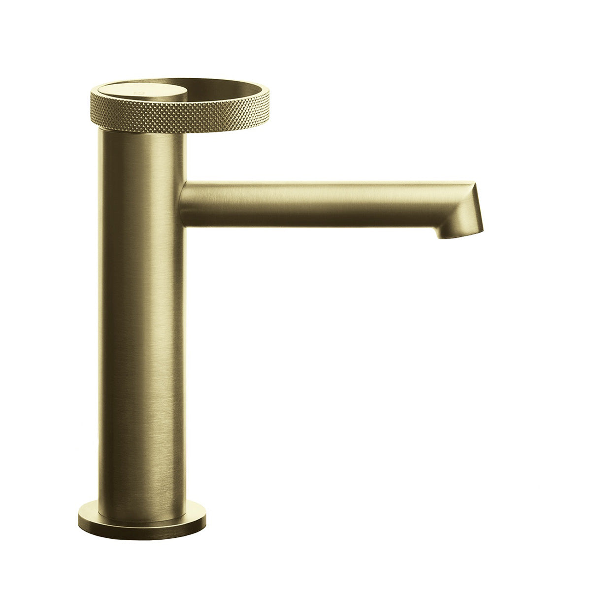 gessi anello basin mixer tap brushed brass