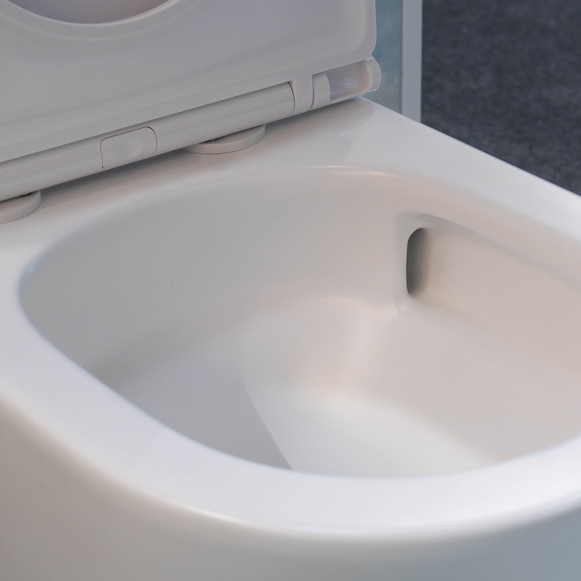 Granlusso Amalfi Matt Rimless Tornado Flushing System WC with Soft Close Quick Release Seat