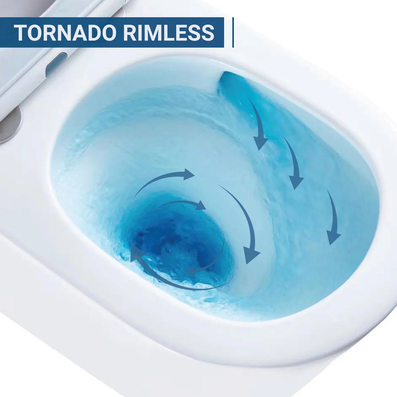 Granlusso Amalfi Rimless Tornado Flushing System WC with Soft Close Quick Release Seat