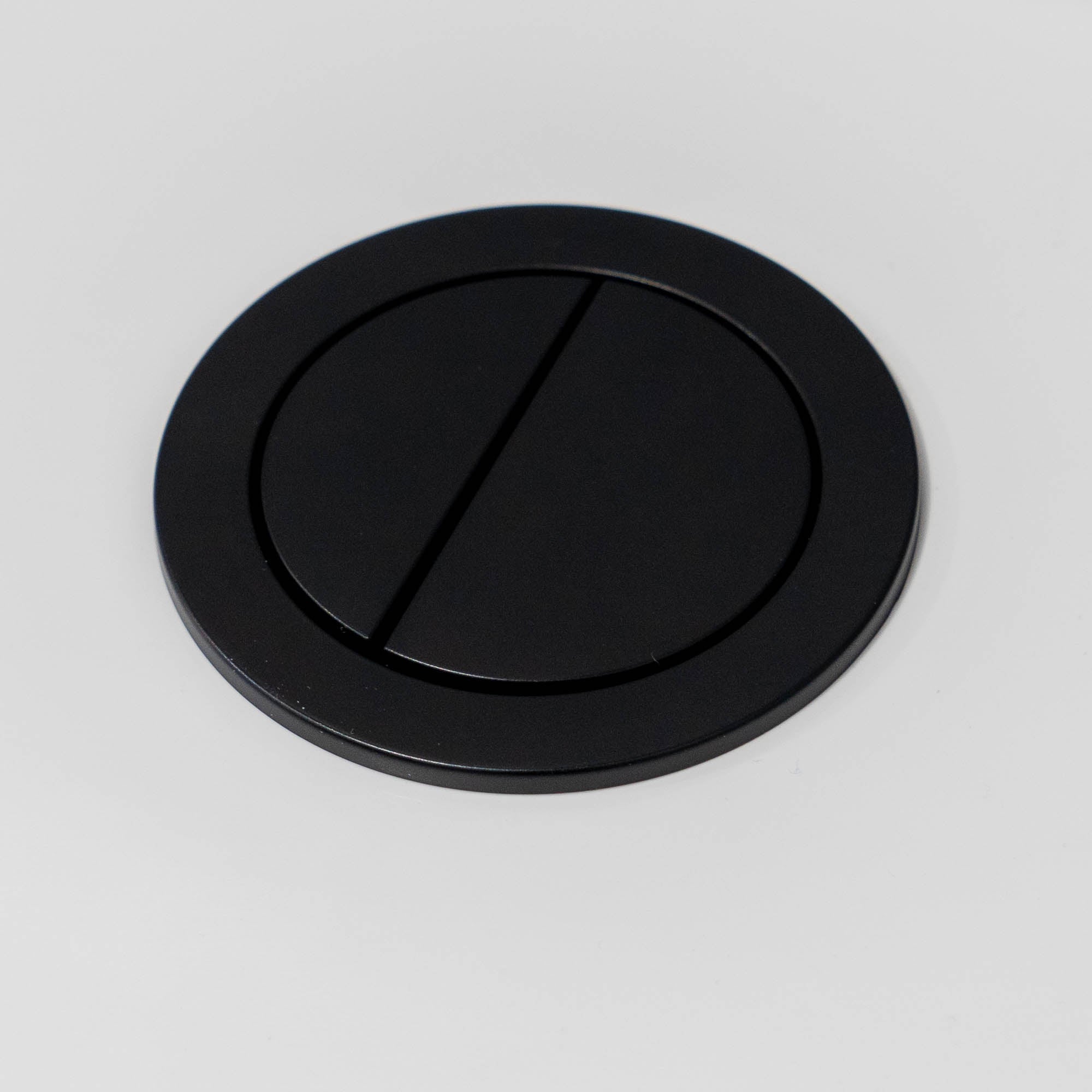 Granlusso Round Dual Flush Button With A Pair of White Hinge Covers