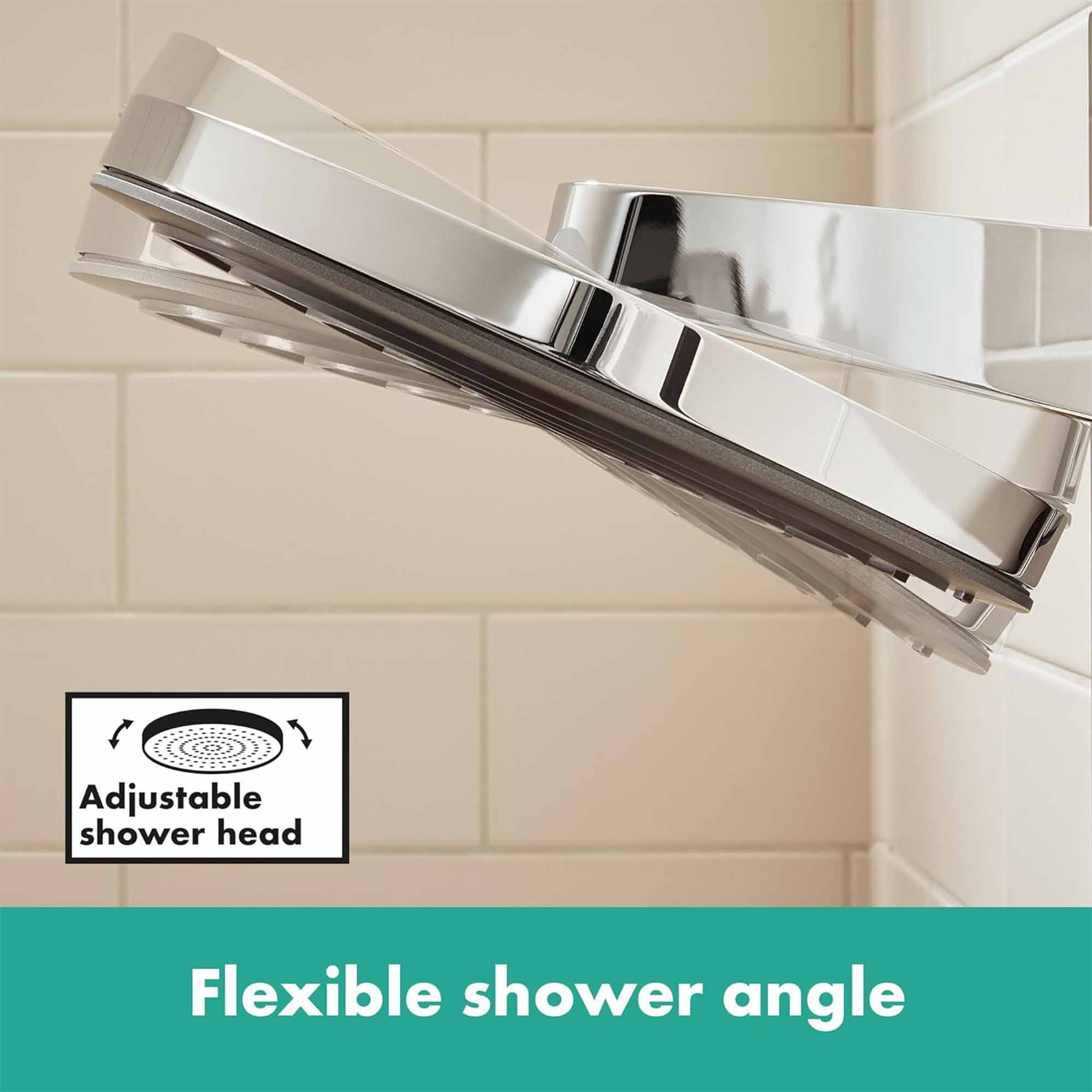 hansgrohe pulsify s overhead shower 260 2jet with wall connector adjustable