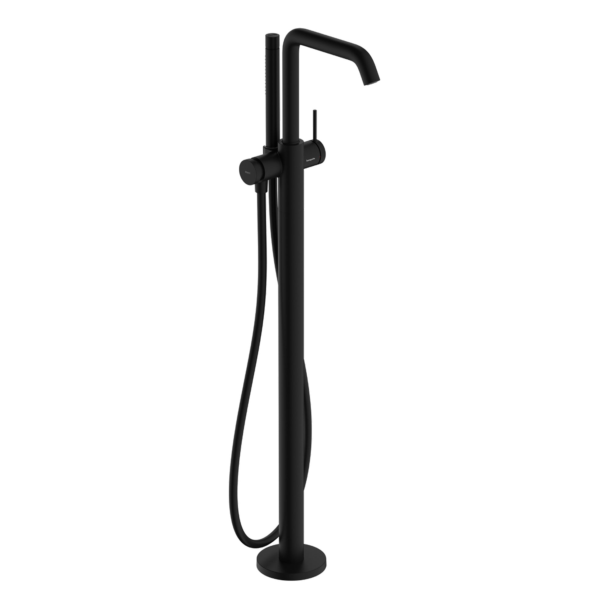 hansgrohe tecturis floorstanding bath shower mixer with handset matt black