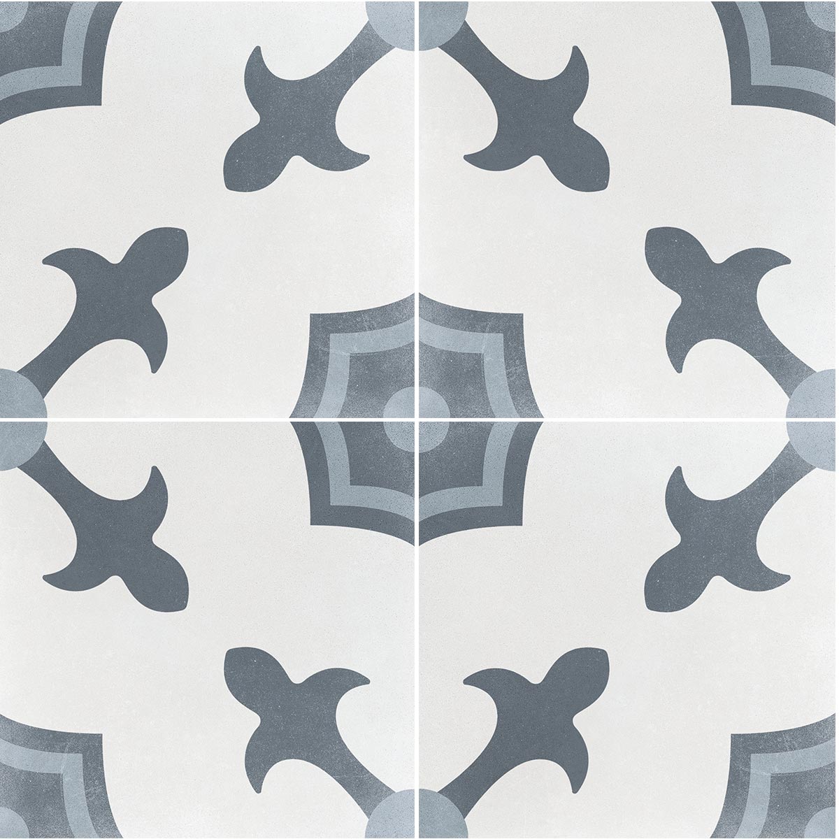 Havana White Herald Matt Porcelain Tile 22 x 22cm