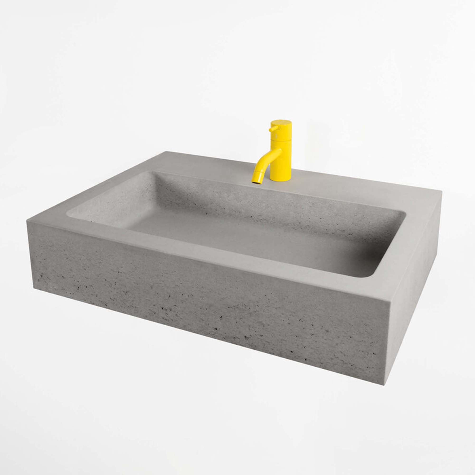 kast jura rectangular wall mounted concrete basin
