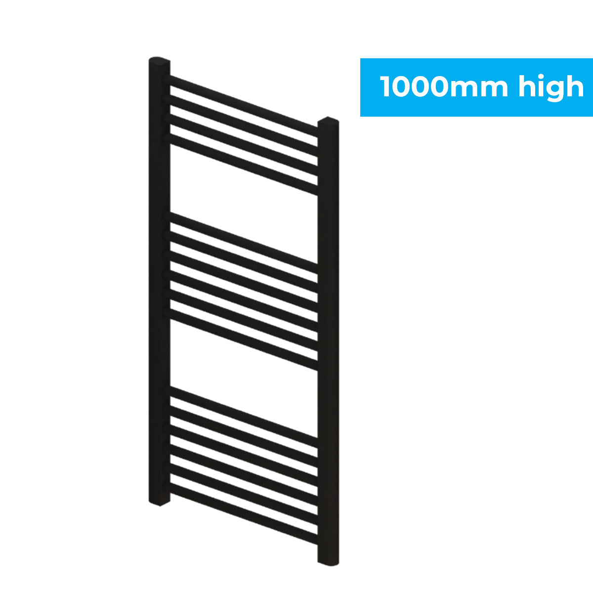 Madrid Heated Towel Rail Matt Black