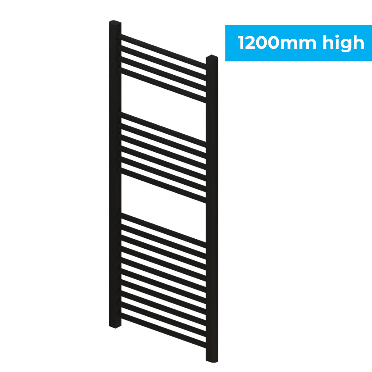 Madrid Heated Towel Rail Matt Black