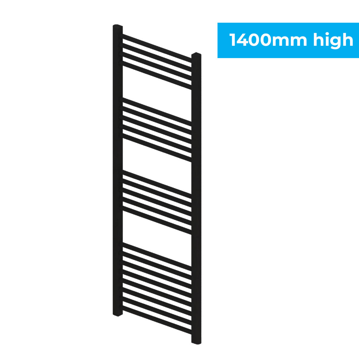 Madrid Heated Towel Rail Matt Black